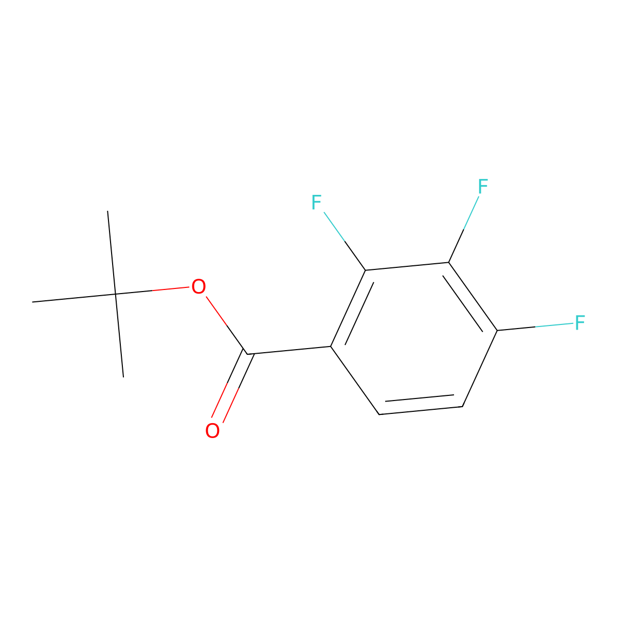 Benzoic acid, 2,3,4-trifluoro-, 1,1-dimethylethyl ester molecular structure, CAS 1354961-31-1