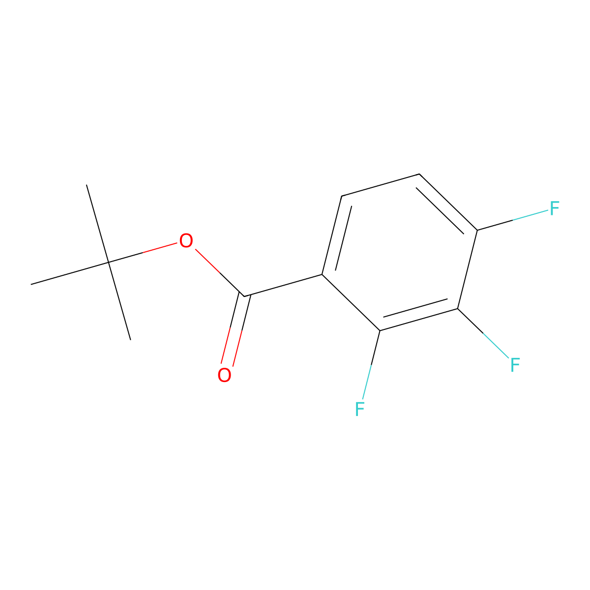 Benzoic acid, 2,3,4-trifluoro-, 1,1-dimethylethyl ester molecular structure, CAS 1354961-31-1
