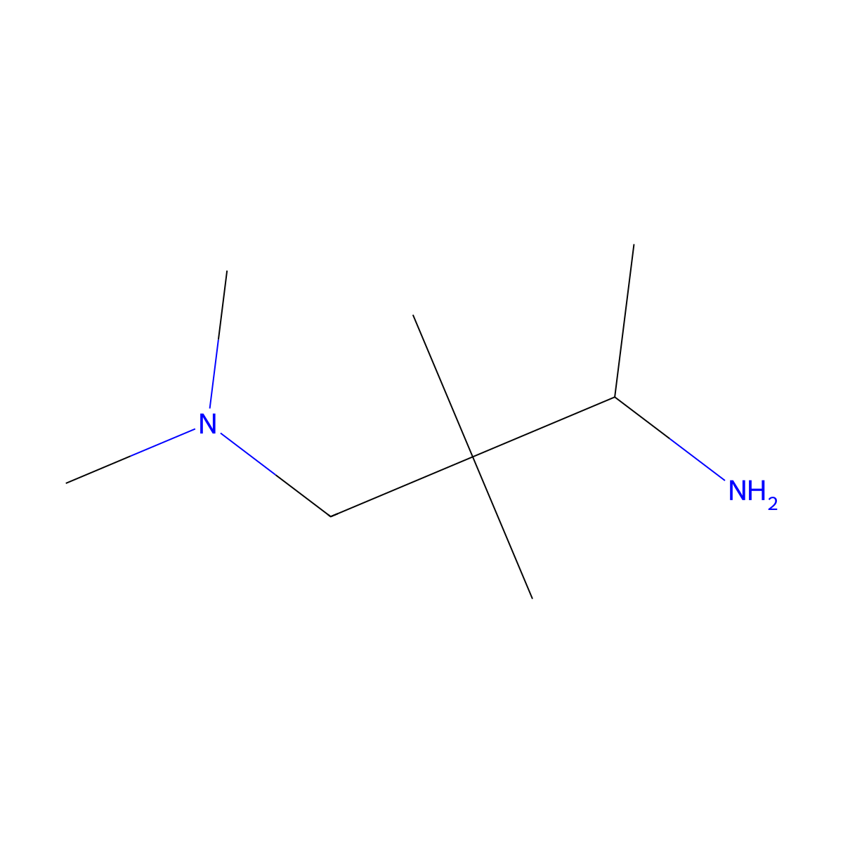 (3-Amino-2,2-dimethylbutyl)dimethylamine molecular structure, CAS 1354961-40-2
