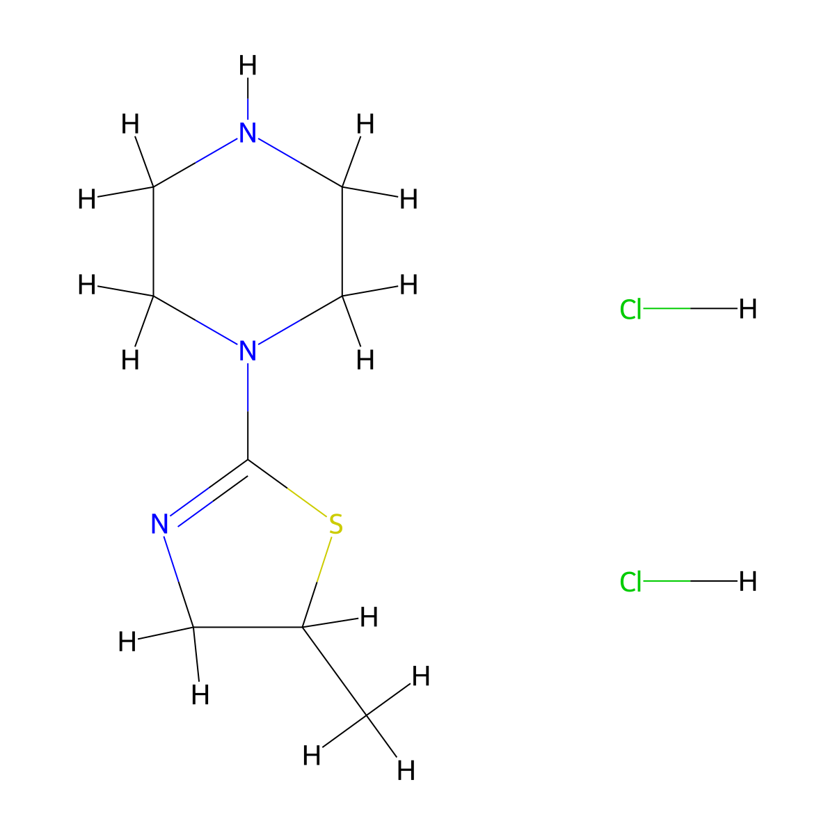 1-(5-Methyl-4,5-dihydro-1,3-thiazol-2-yl)piperazine dihydrochloride molecular structure, CAS 1354961-55-9