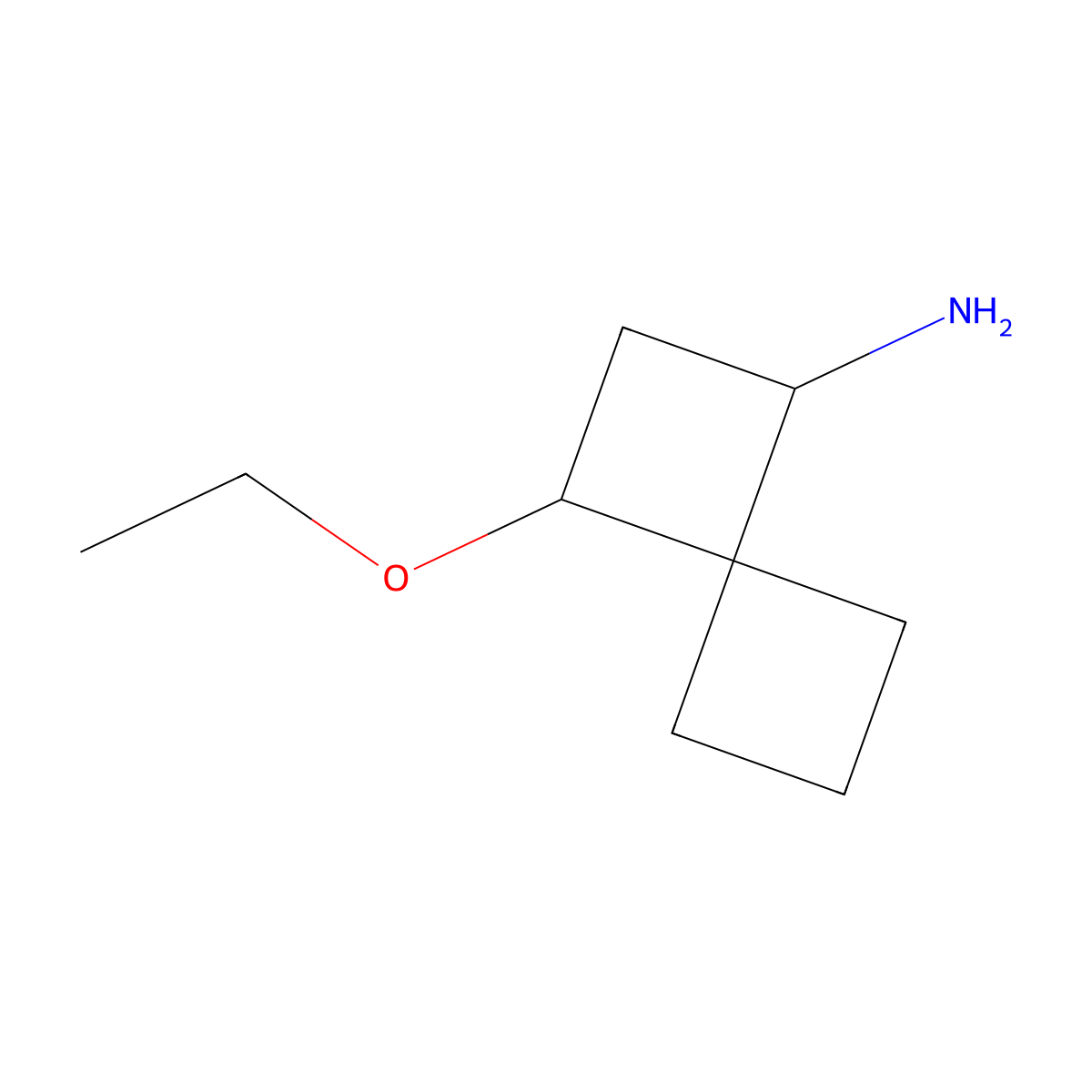 3-Ethoxyspiro[3.3]heptan-1-amine molecular structure, CAS 1354961-64-0