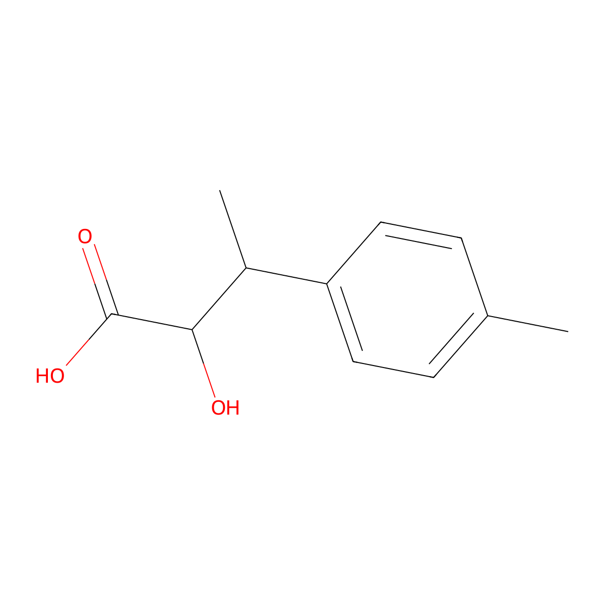 2-Hydroxy-3-(4-methylphenyl)butanoic acid molecular structure, CAS 1354961-66-2