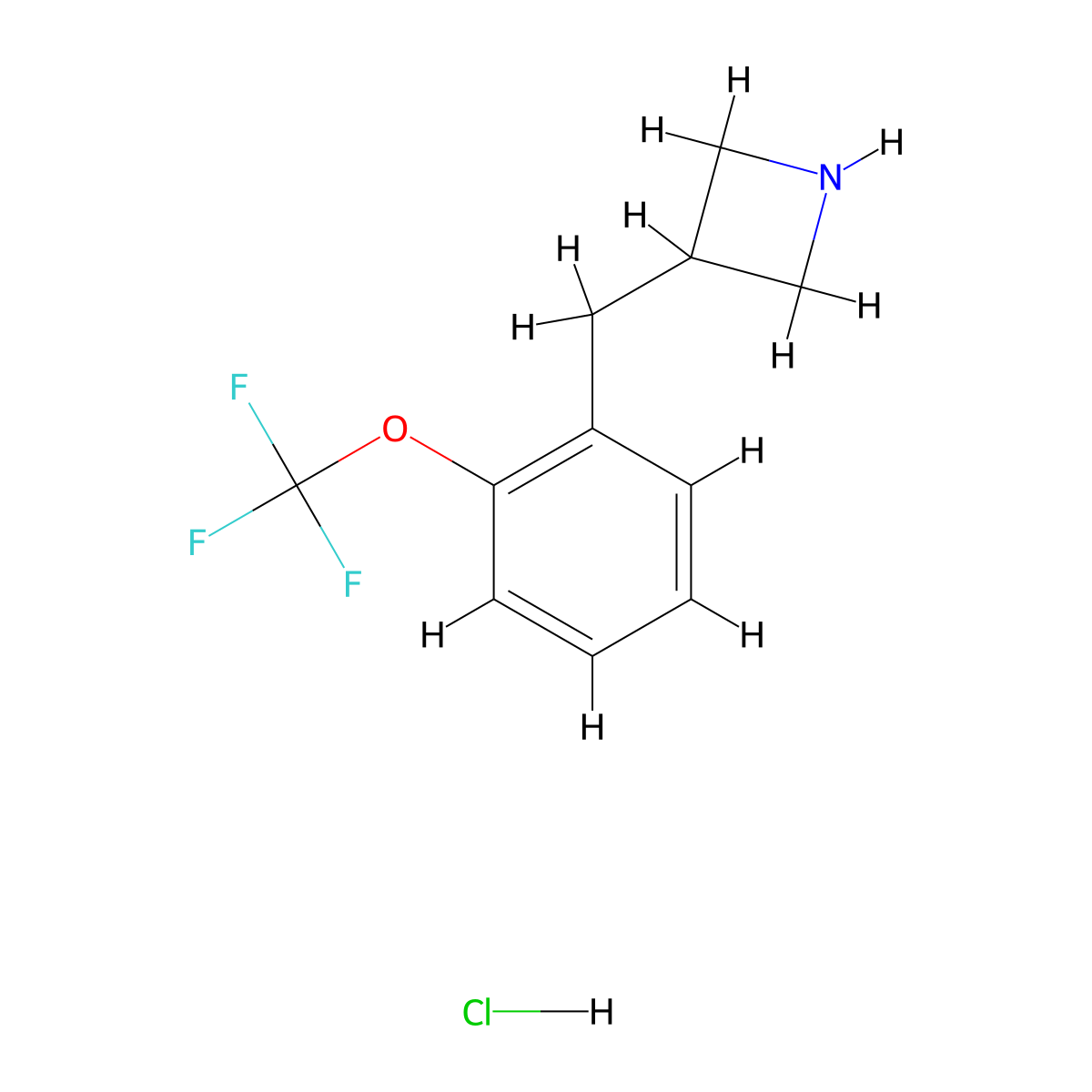 3-{[2-(Trifluoromethoxy)phenyl]methyl}azetidine hydrochloride molecular structure, CAS 1354961-96-8