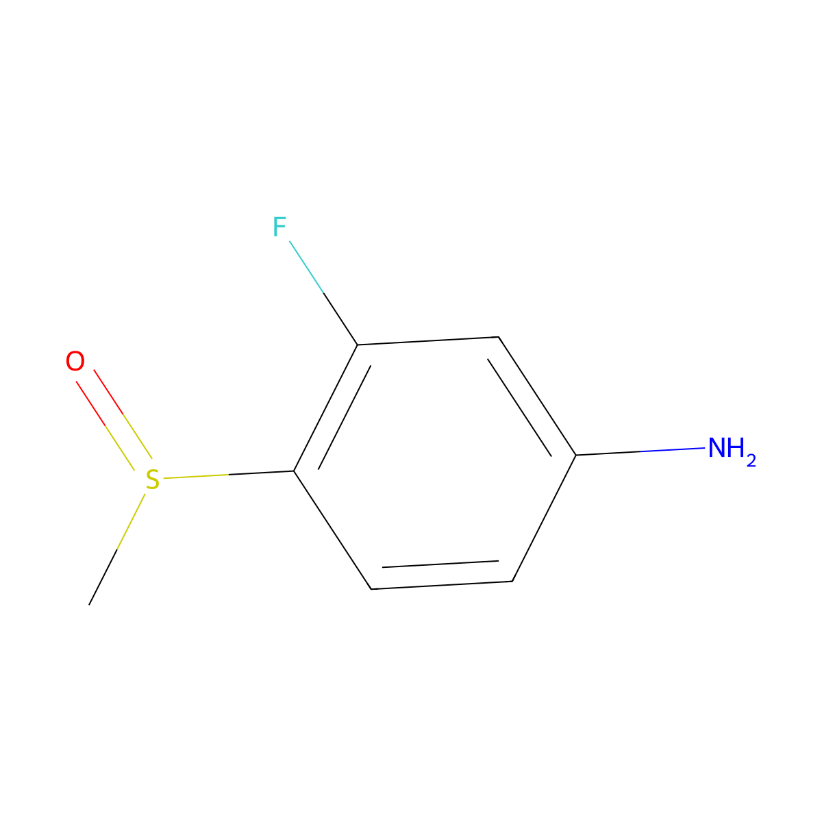 3-Fluoro-4-methanesulfinylaniline molecular structure, CAS 1354961-97-9