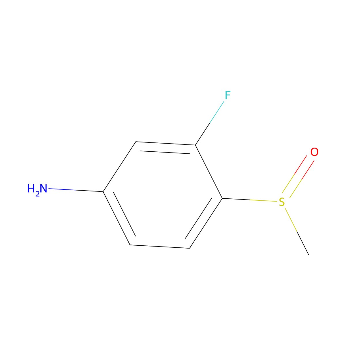 3-Fluoro-4-methanesulfinylaniline molecular structure, CAS 1354961-97-9