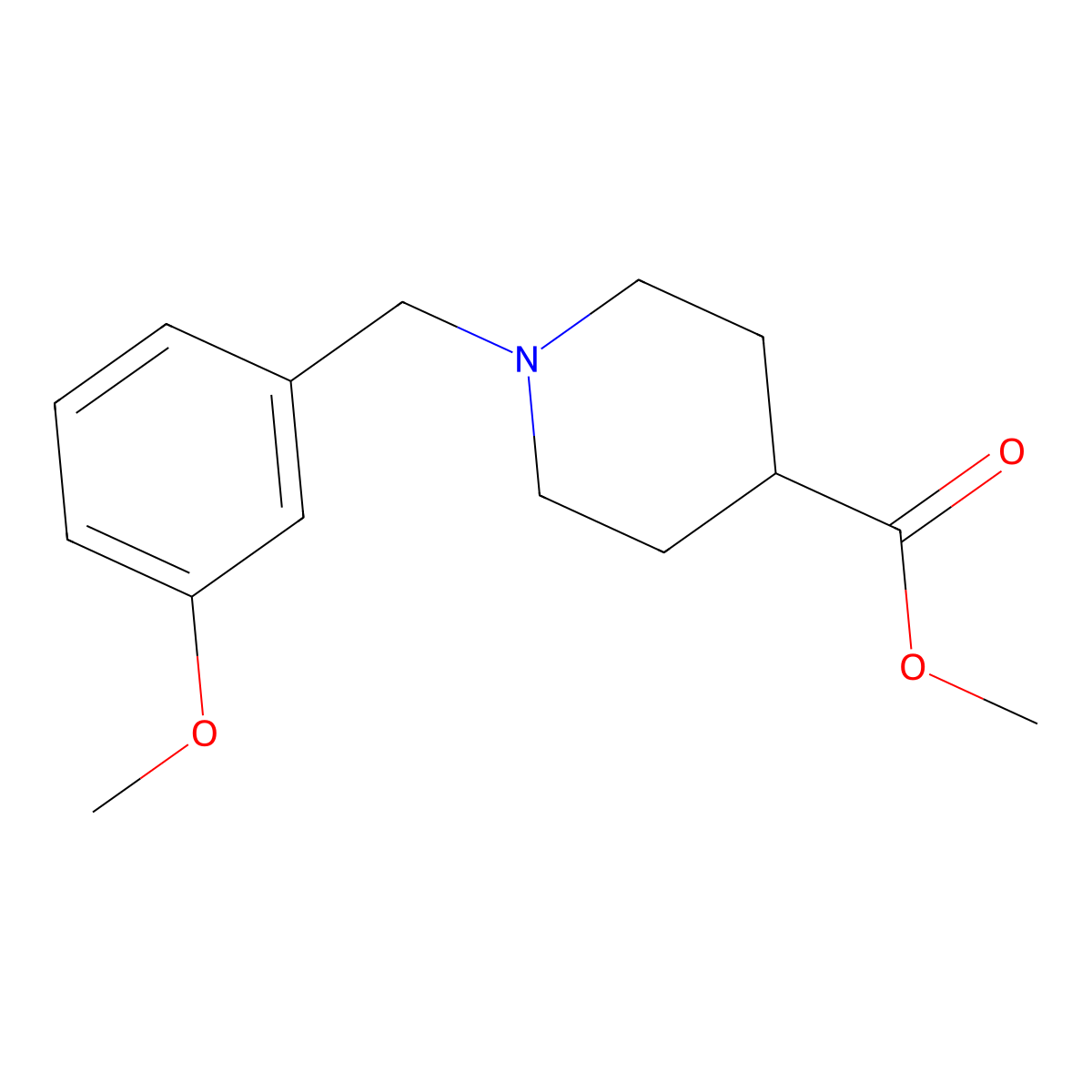 Methyl 1-[(3-methoxyphenyl)methyl]piperidine-4-carboxylate molecular structure, CAS 1354962-18-7