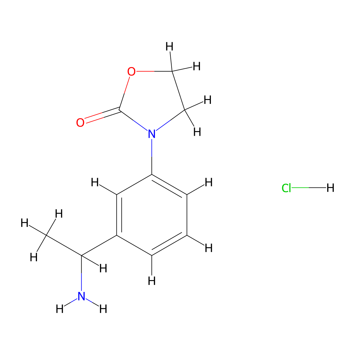 3-(3-(1-Aminoethyl)phenyl)-1,3-oxazolidin-2-one hydrochloride molecular structure, CAS 1354962-40-5