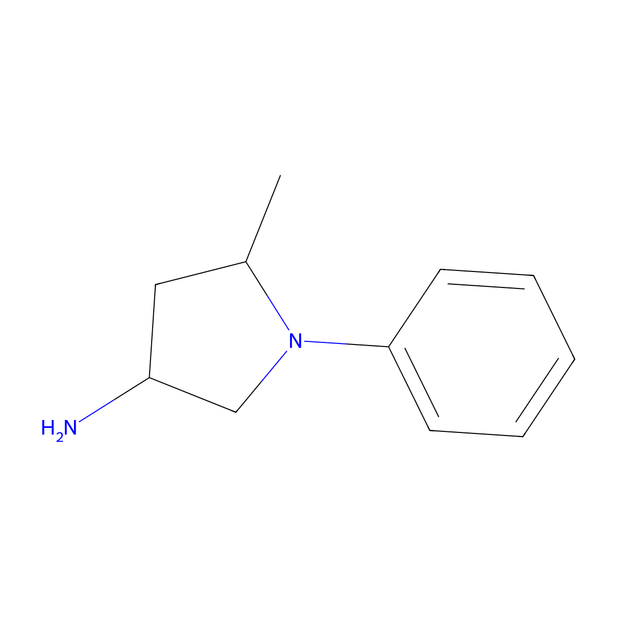 5-Methyl-1-phenylpyrrolidin-3-amine molecular structure, CAS 1354962-45-0