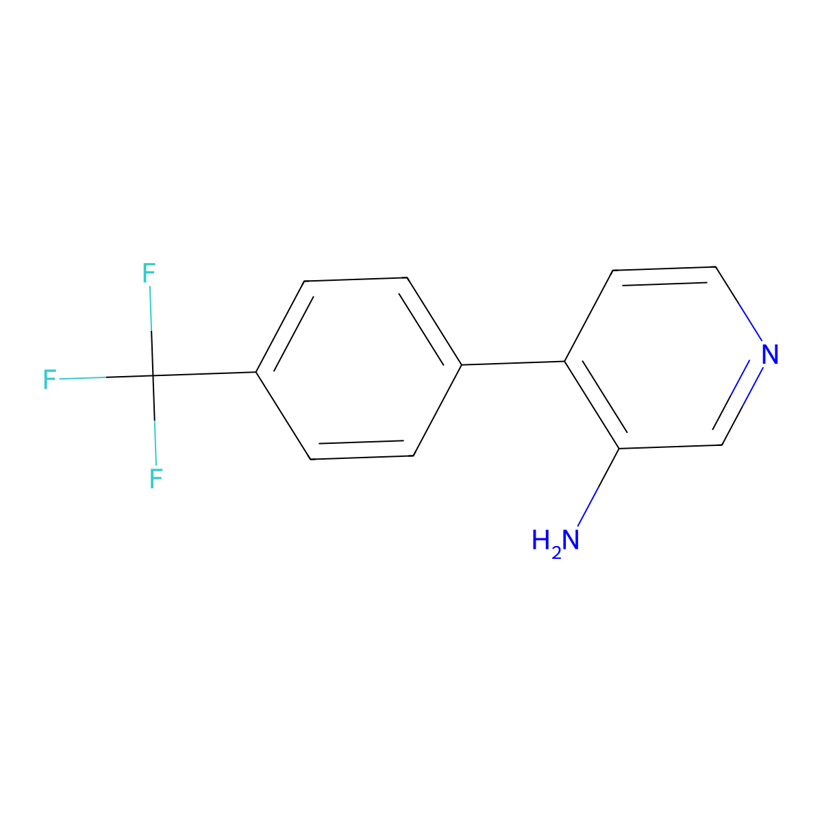 4-[4-(Trifluoromethyl)phenyl]pyridin-3-amine molecular structure, CAS 1354962-52-9