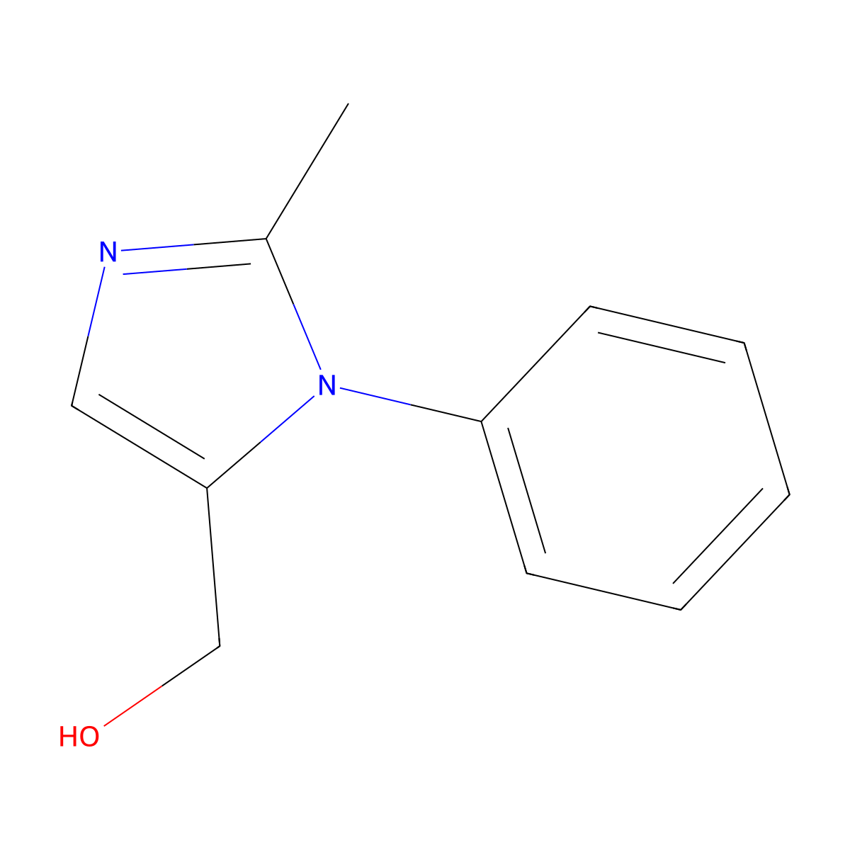 (2-methyl-1-phenyl-1H-imidazol-5-yl)methanol molecular structure, CAS 1354962-56-3