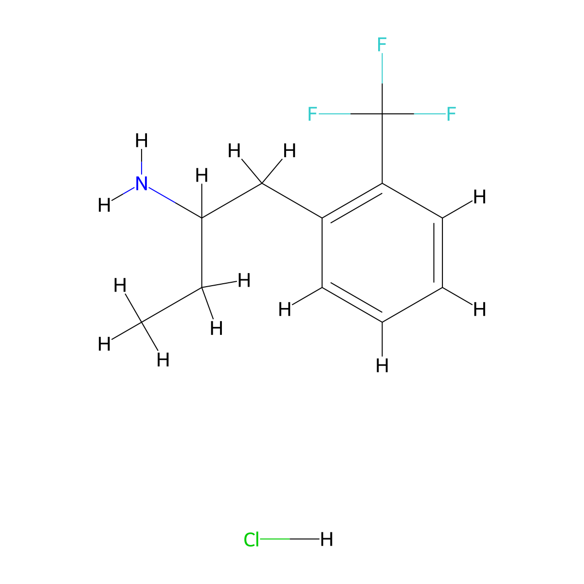 1-[2-(Trifluoromethyl)phenyl]butan-2-amine hydrochloride molecular structure, CAS 1354962-67-6