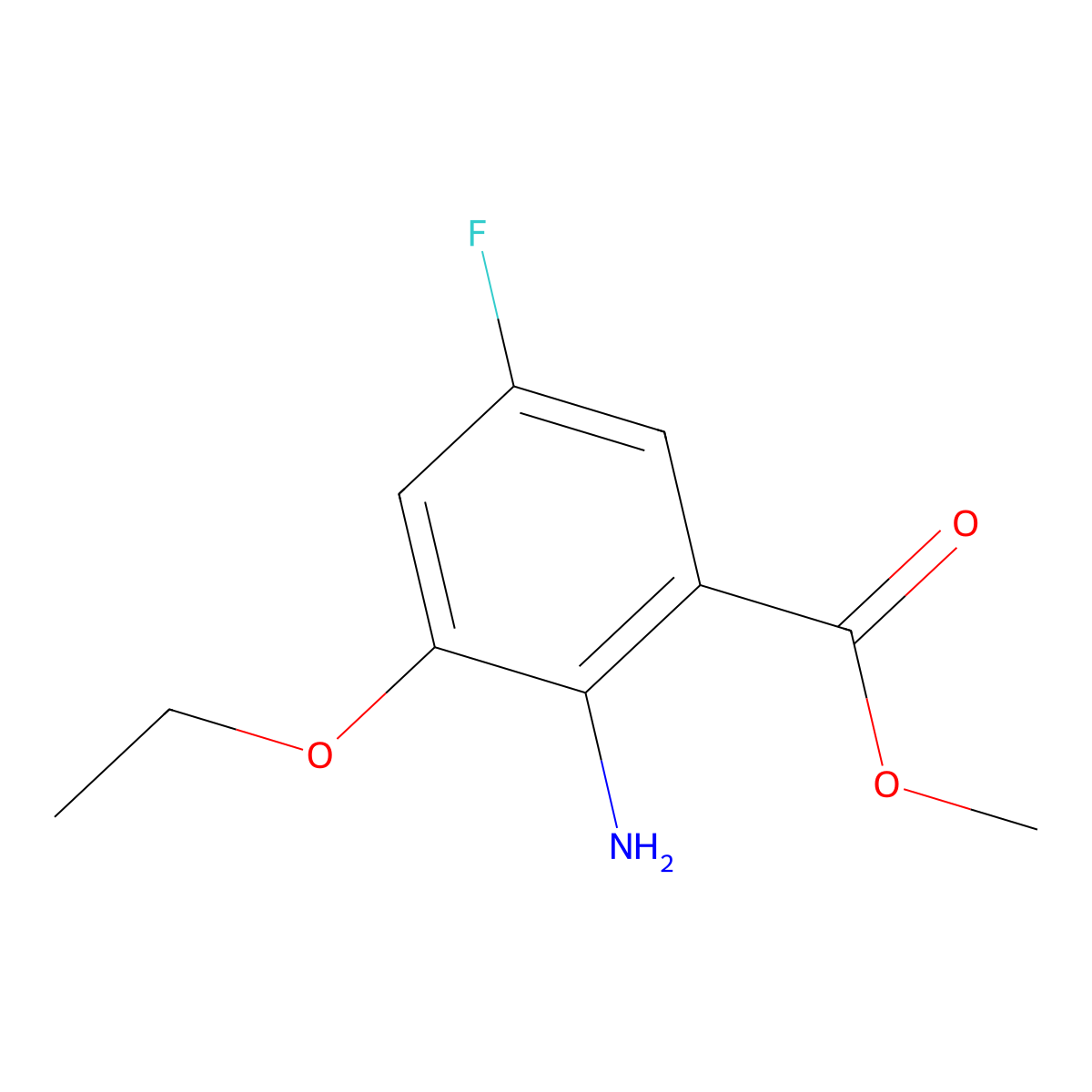 Methyl 2-amino-3-ethoxy-5-fluorobenzoate molecular structure, CAS 1354962-84-7