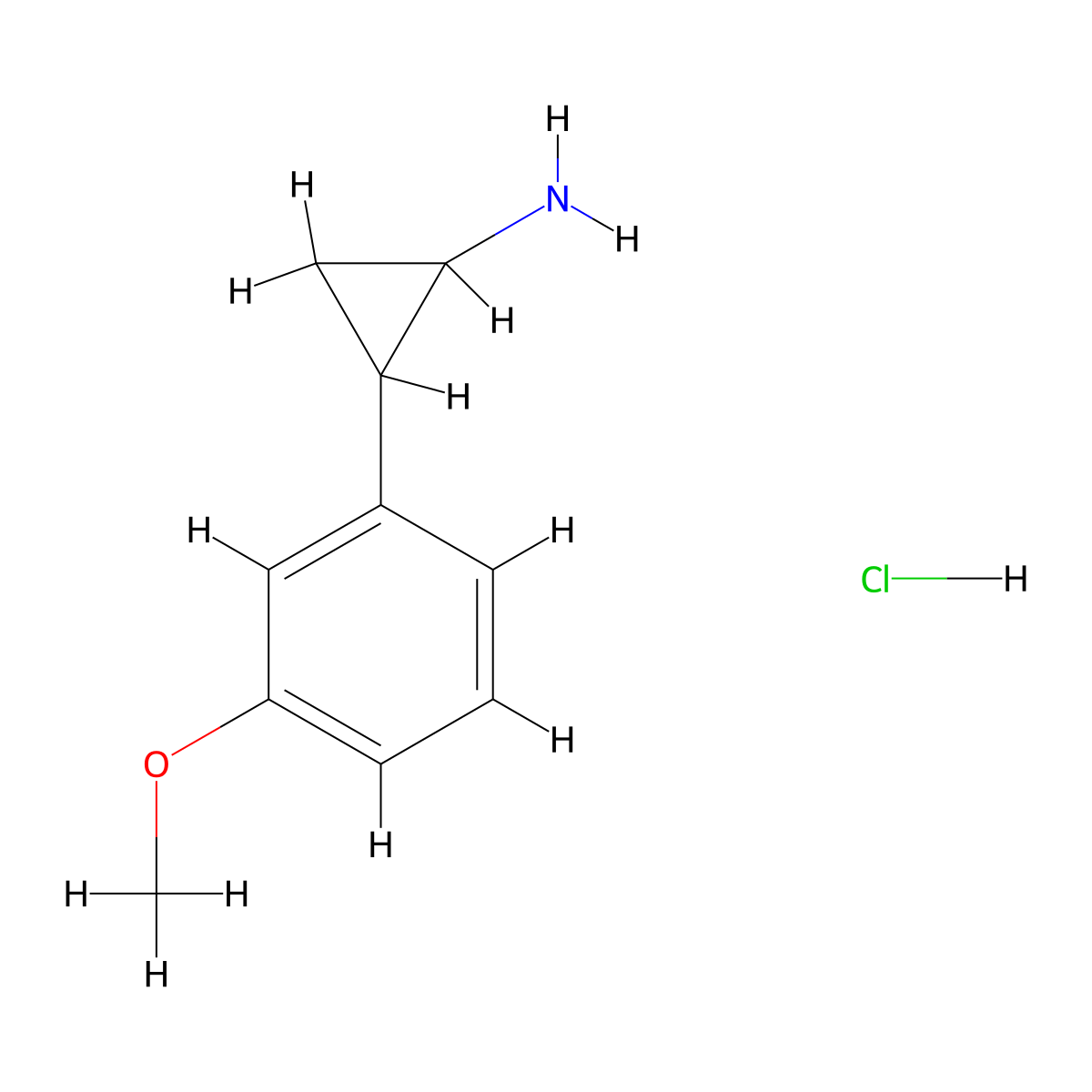 2-(3-Methoxyphenyl)cyclopropan-1-amine hydrochloride molecular structure, CAS 1354962-89-2