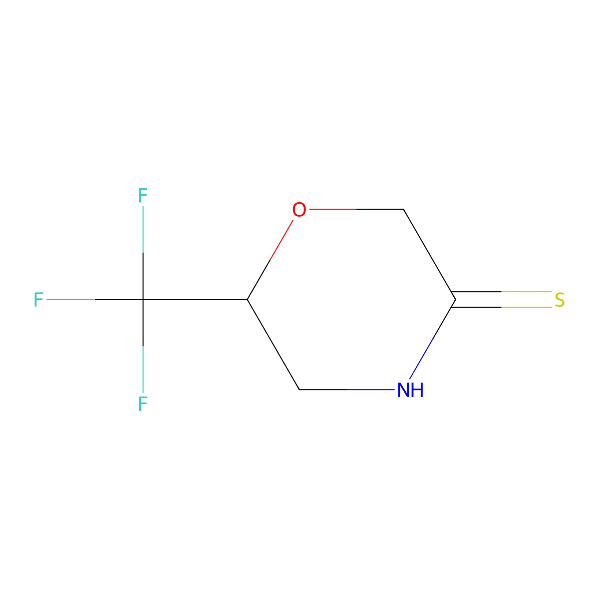 6-(Trifluoromethyl)morpholine-3-thione molecular structure, CAS 1354962-98-3