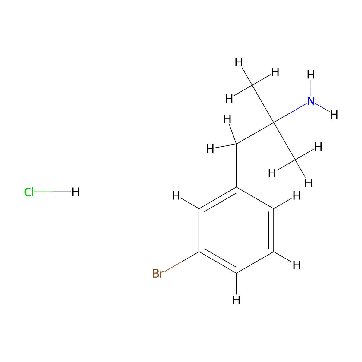 1-(3-Bromophenyl)-2-methylpropan-2-amine hydrochloride molecular structure, CAS 1354962-99-4