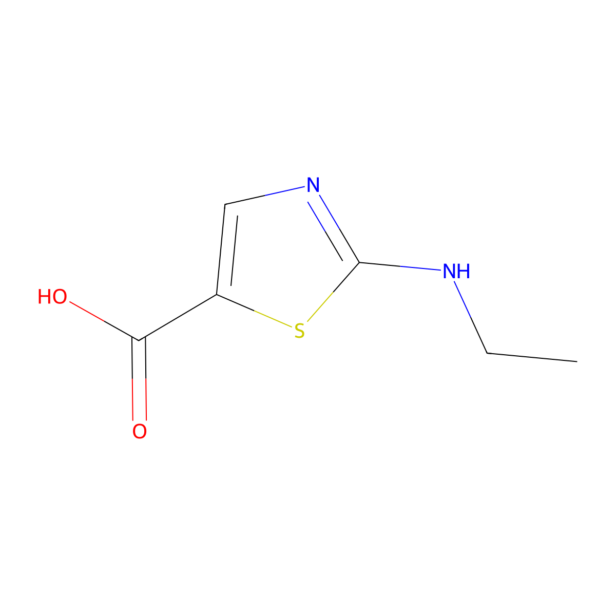 2-(Ethylamino)-1,3-thiazole-5-carboxylic acid molecular structure, CAS 1354963-14-6