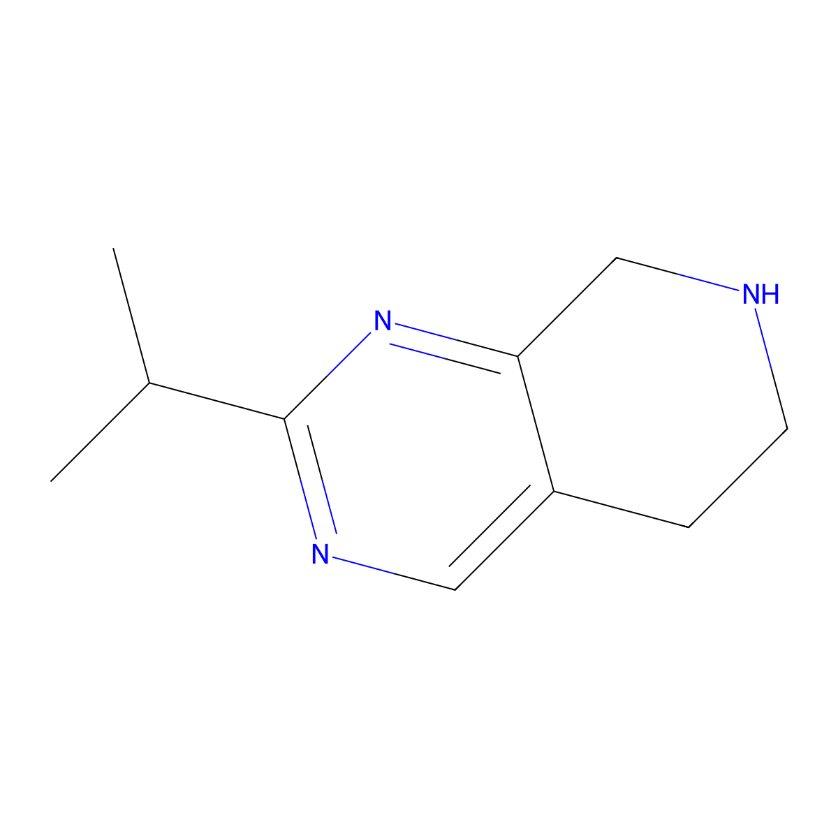 2-(propan-2-yl)-5H,6H,7H,8H-pyrido[3,4-d]pyrimidine molecular structure, CAS 1354963-17-9