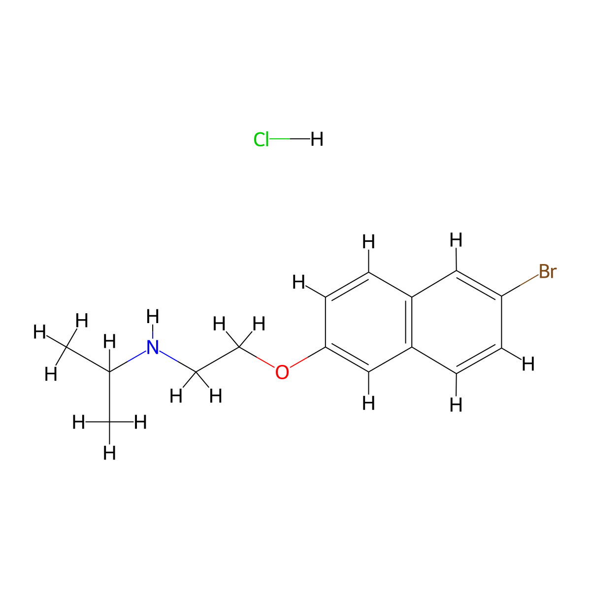 {2-[(6-Bromonaphthalen-2-yl)oxy]ethyl}(propan-2-yl)amine hydrochloride molecular structure, CAS 1354963-18-0