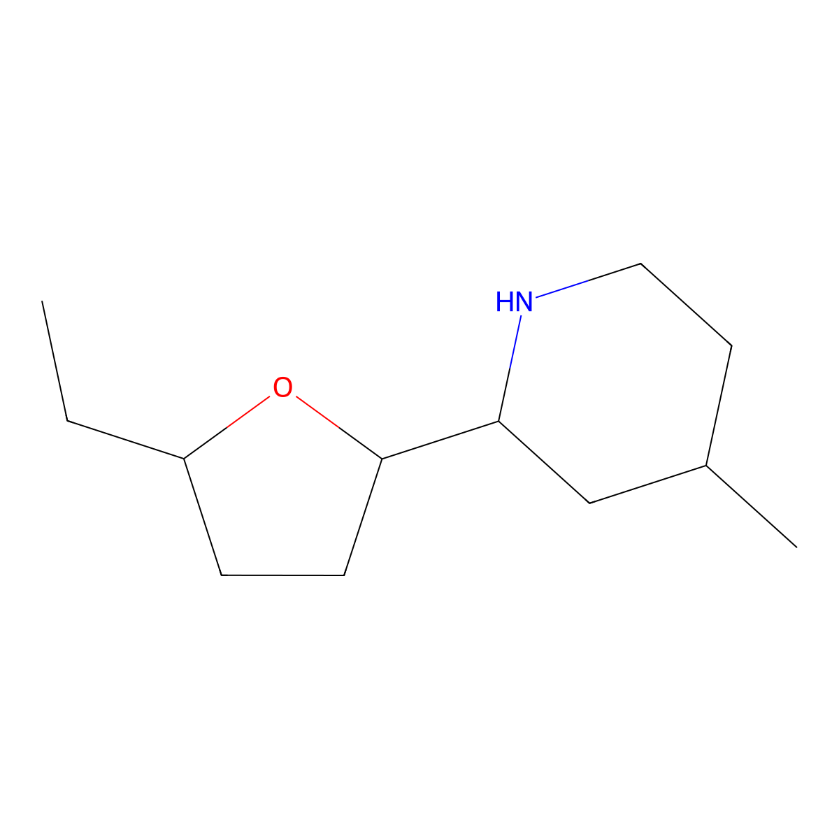 2-(5-Ethyloxolan-2-yl)-4-methylpiperidine molecular structure, CAS 1354963-33-9