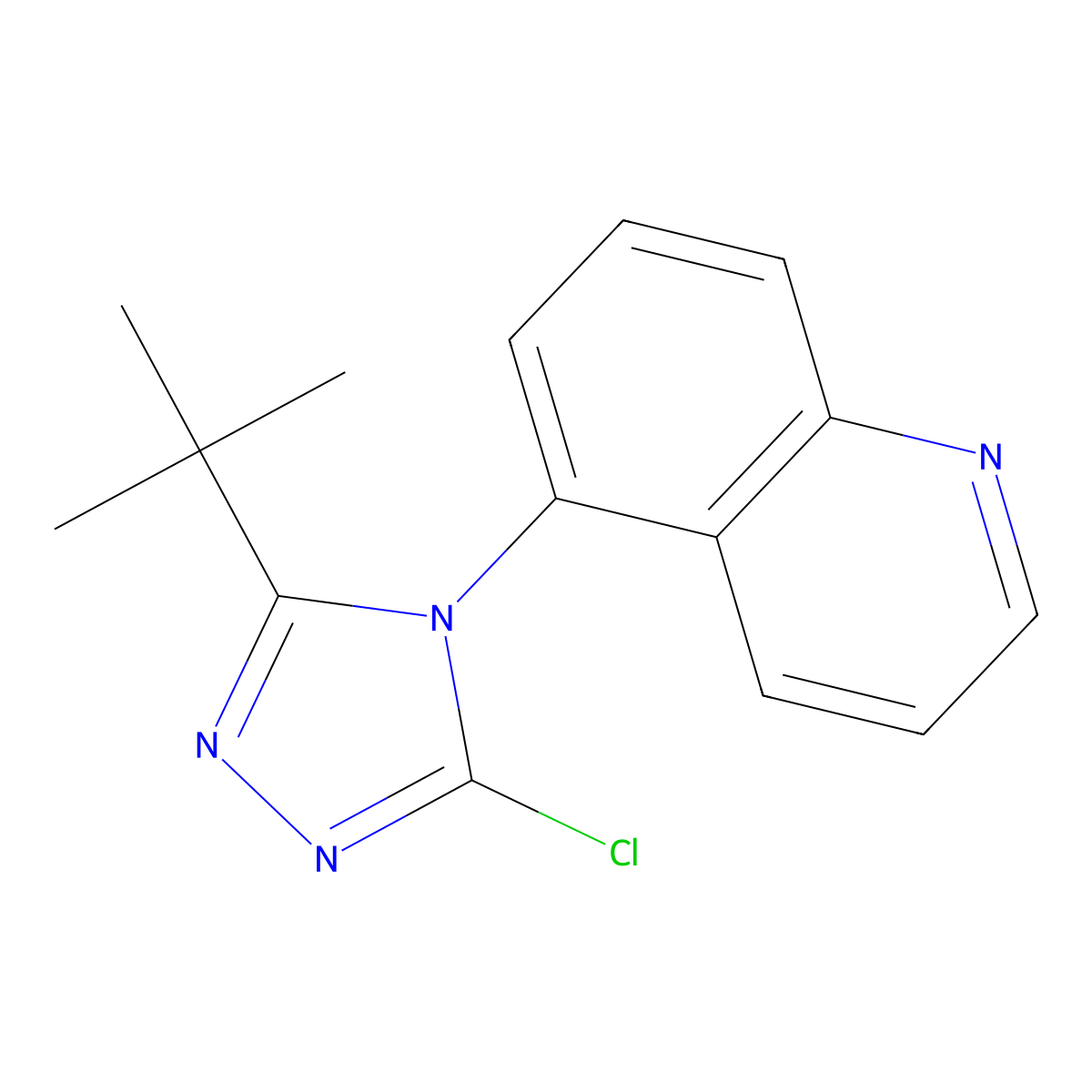 5-(3-tert-butyl-5-chloro-4H-1,2,4-triazol-4-yl)quinoline molecular structure, CAS 1354963-43-1
