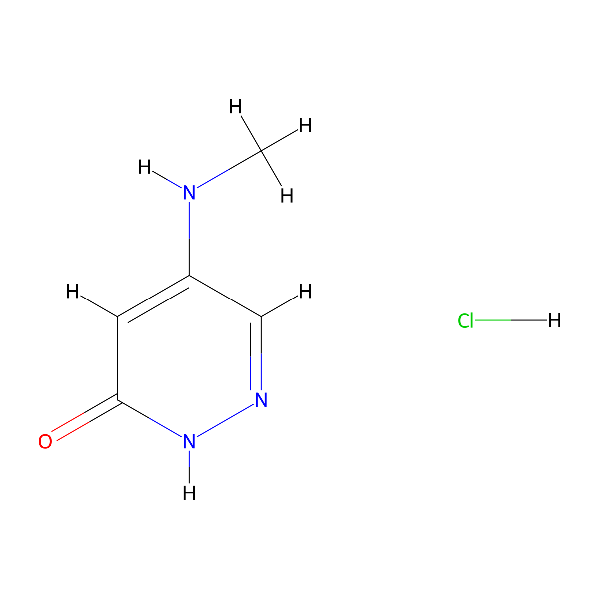 5-(Methylamino)-2,3-dihydropyridazin-3-one hydrochloride molecular structure, CAS 1354963-48-6