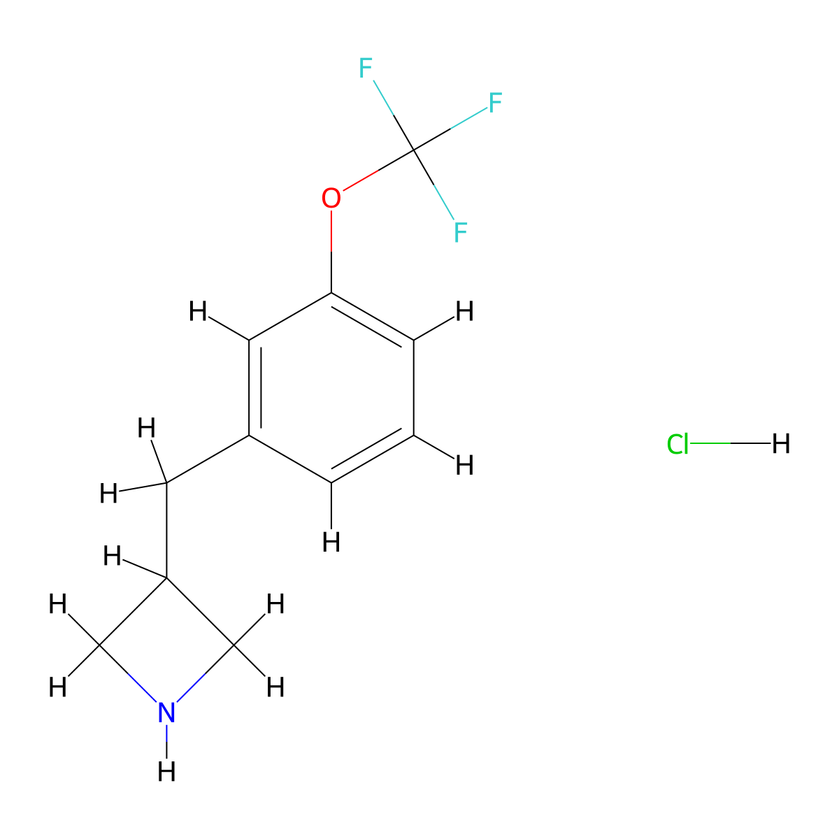 3-{[3-(Trifluoromethoxy)phenyl]methyl}azetidine hydrochloride molecular structure, CAS 1354963-49-7