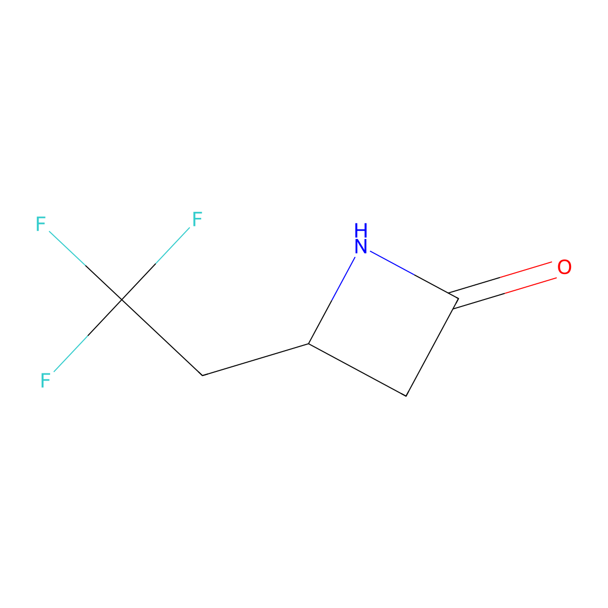 4-(2,2,2-Trifluoroethyl)azetidin-2-one molecular structure, CAS 1354963-56-6