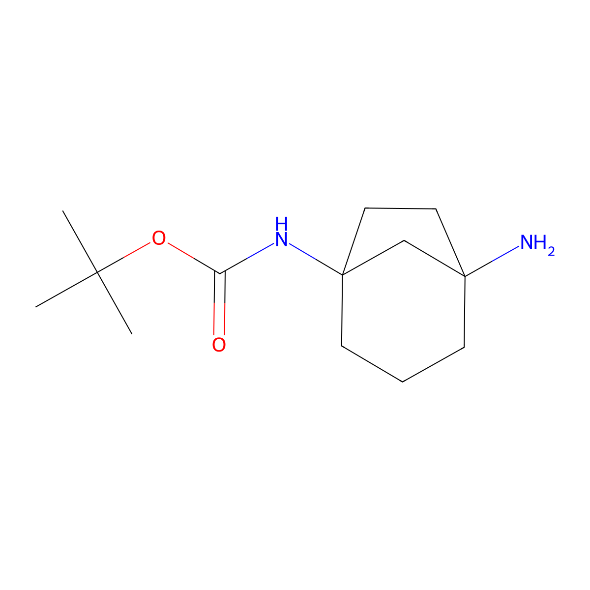 tert-butyl N-{5-aminobicyclo[3.2.1]octan-1-yl}carbamate molecular structure, CAS 1354963-58-8