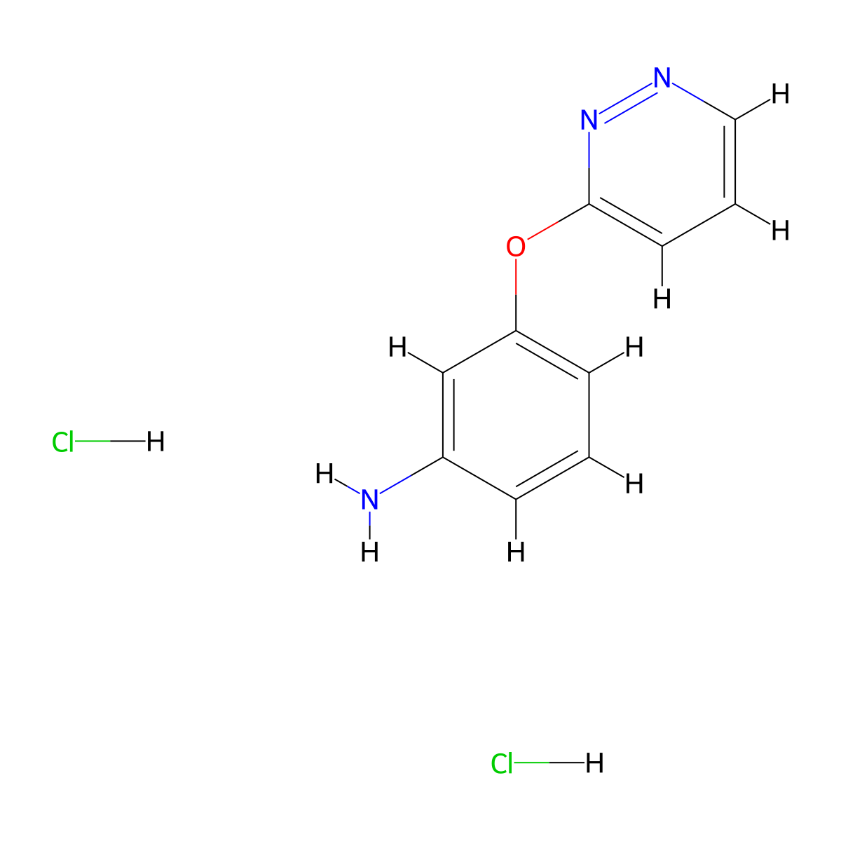 3-(Pyridazin-3-yloxy)aniline dihydrochloride molecular structure, CAS 1354963-59-9