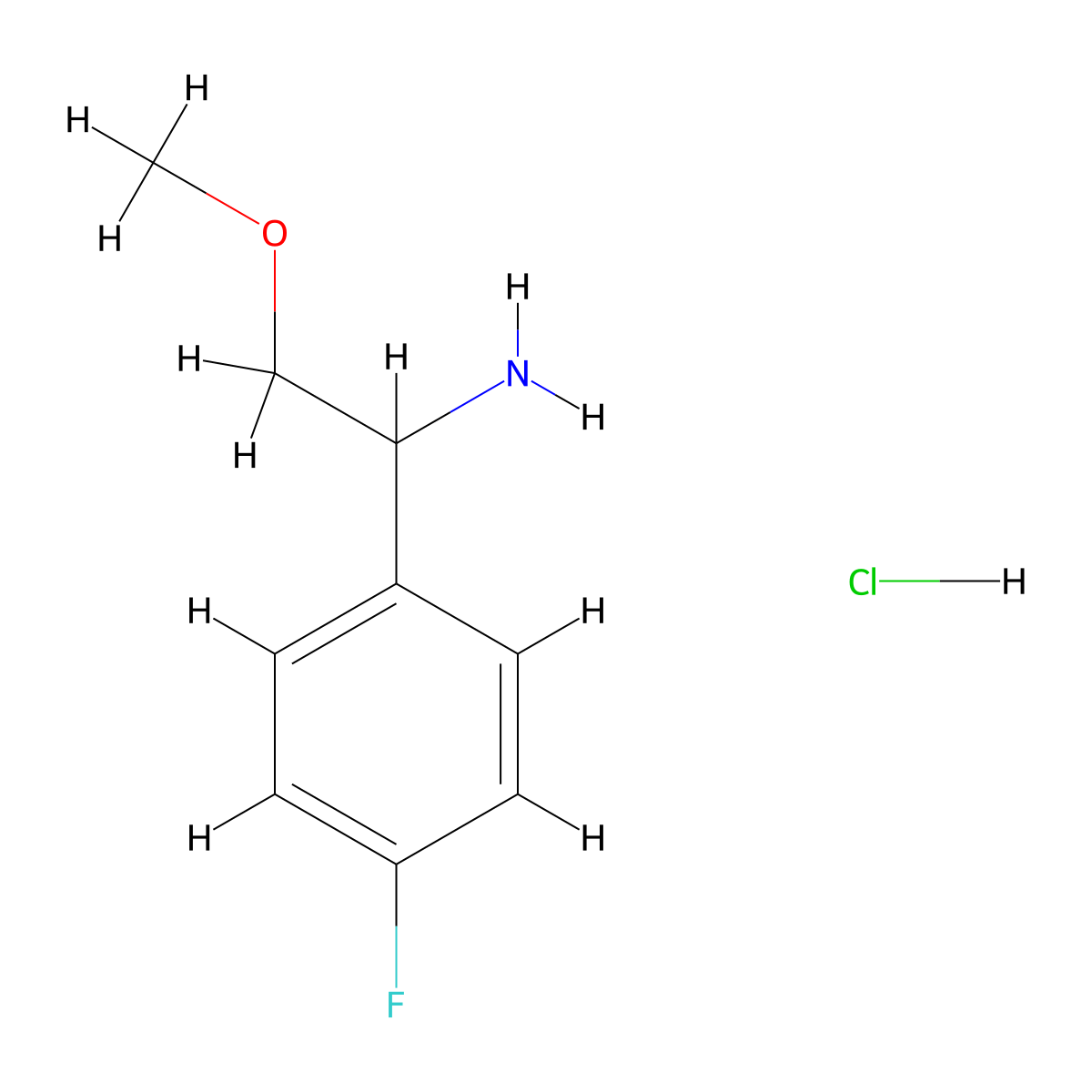 1-(4-Fluorophenyl)-2-methoxyethan-1-amine hydrochloride molecular structure, CAS 1354963-82-8