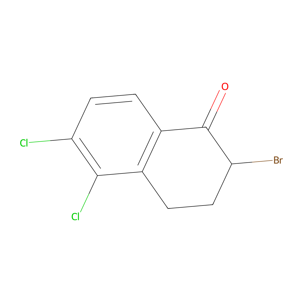 2-Bromo-5,6-dichloro-3,4-dihydronaphthalen-1(2H)-one molecular structure, CAS 1354965-93-7