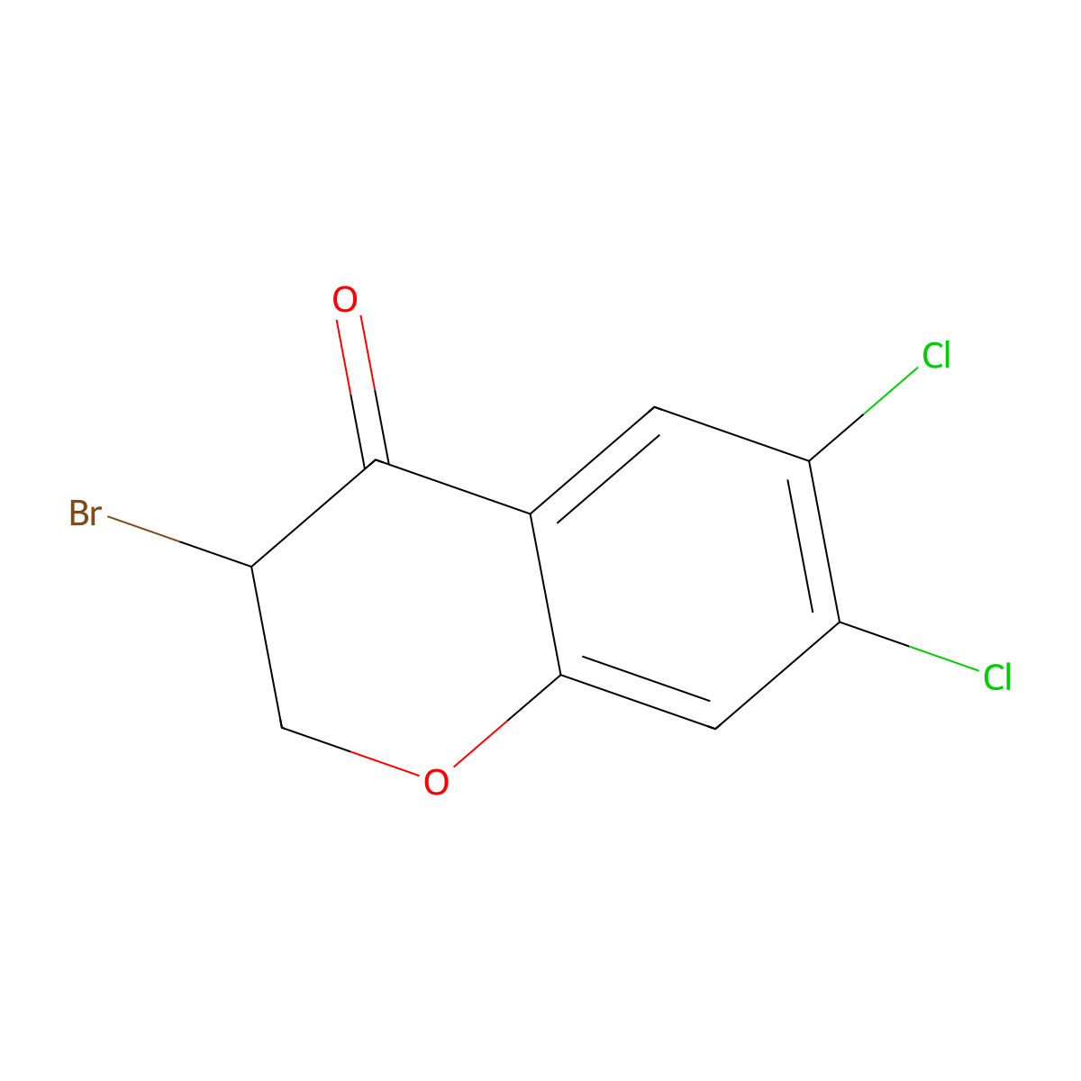 3-Bromo-6,7-dichlorochroman-4-one molecular structure, CAS 1354966-00-9