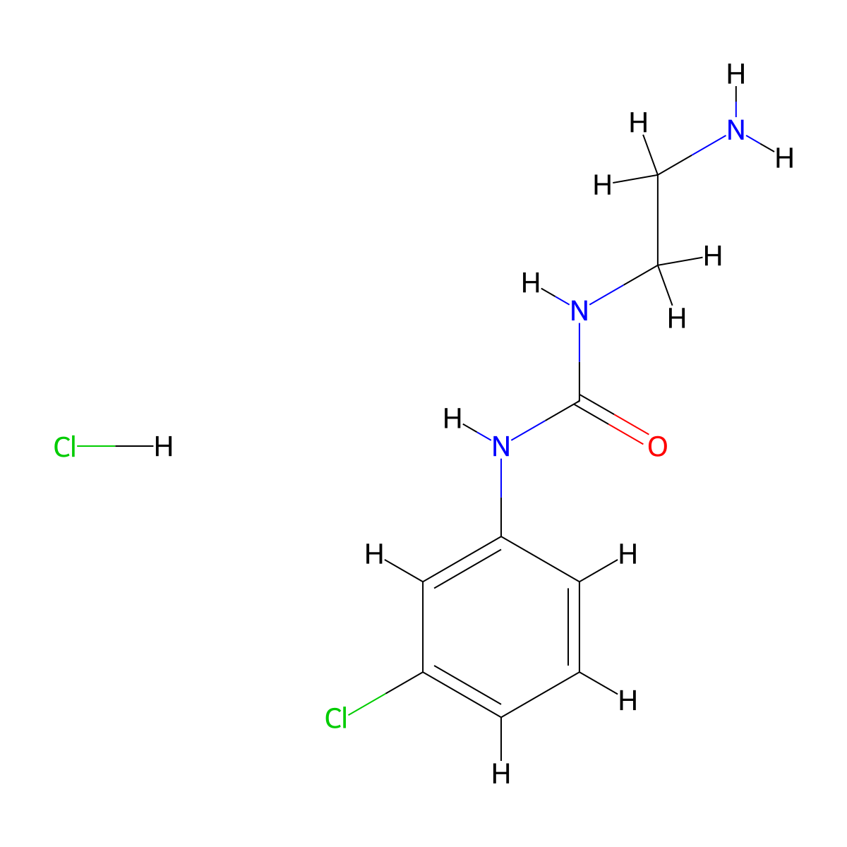 1-(2-Aminoethyl)-3-(3-chlorophenyl)urea hydrochloride molecular structure, CAS 1354968-01-6
