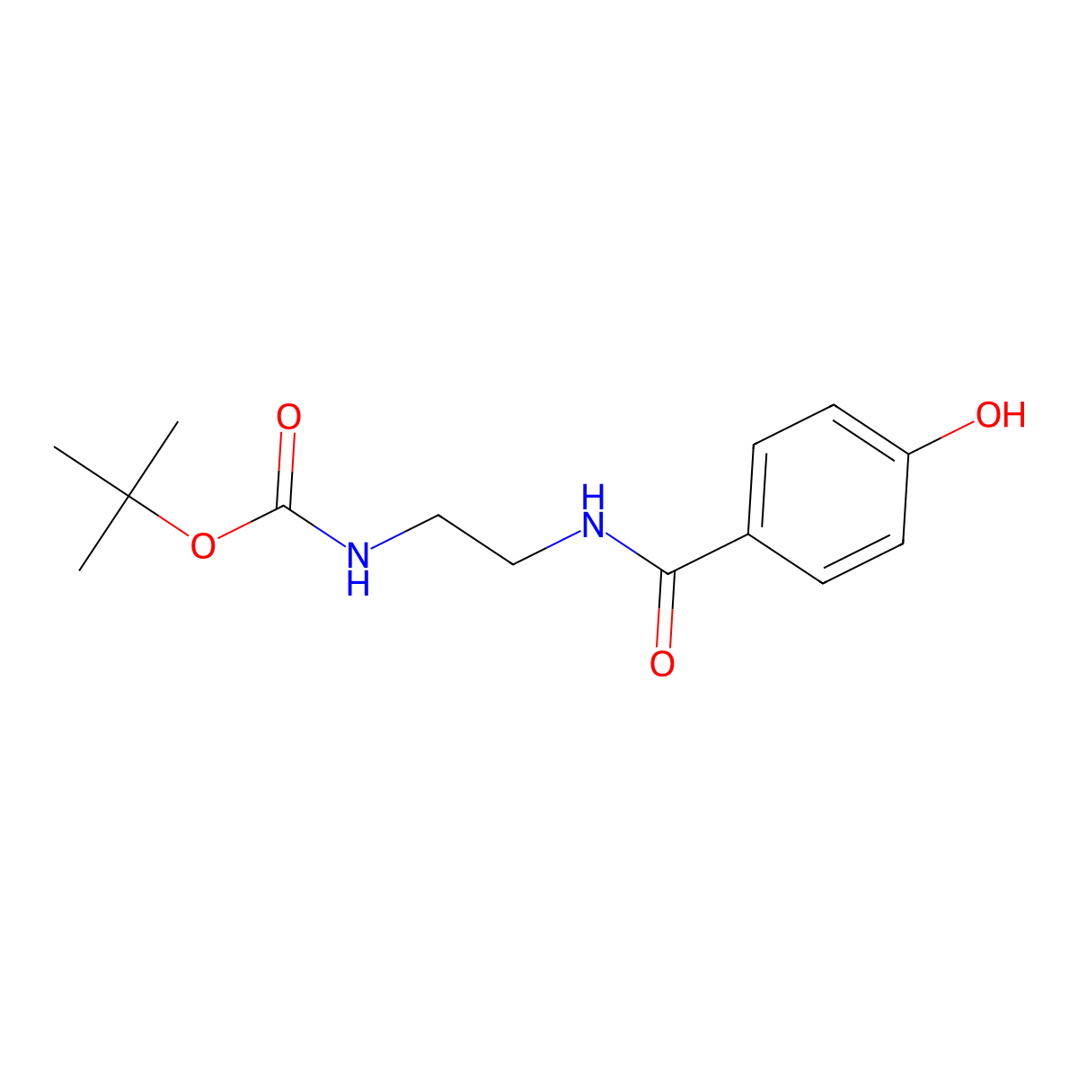 tert-butyl N-{2-[(4-hydroxyphenyl)formamido]ethyl}carbamate molecular structure, CAS 1354968-26-5