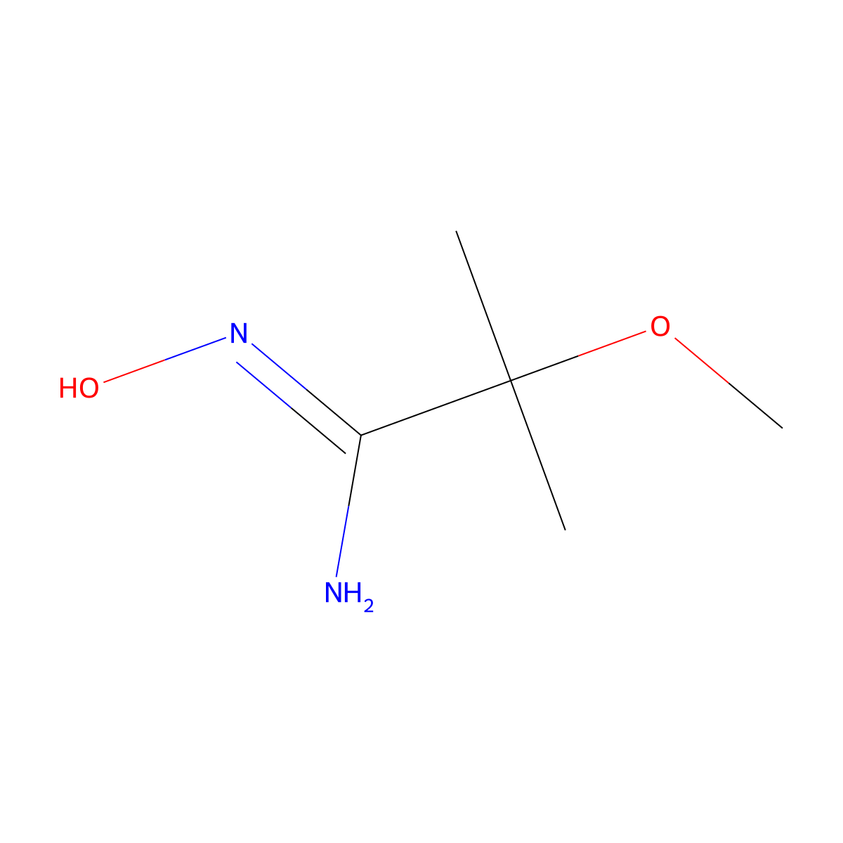 N'-hydroxy-2-methoxy-2-methylpropanimidamide molecular structure, CAS 1354968-72-1