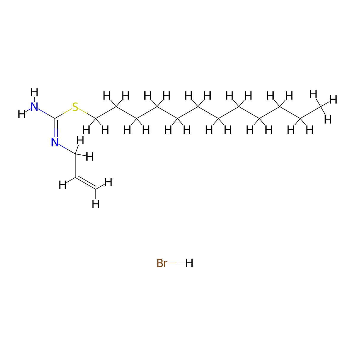 N'-(prop-2-en-1-yl)(dodecylsulfanyl)methanimidamide hydrobromide molecular structure, CAS 1354968-77-6