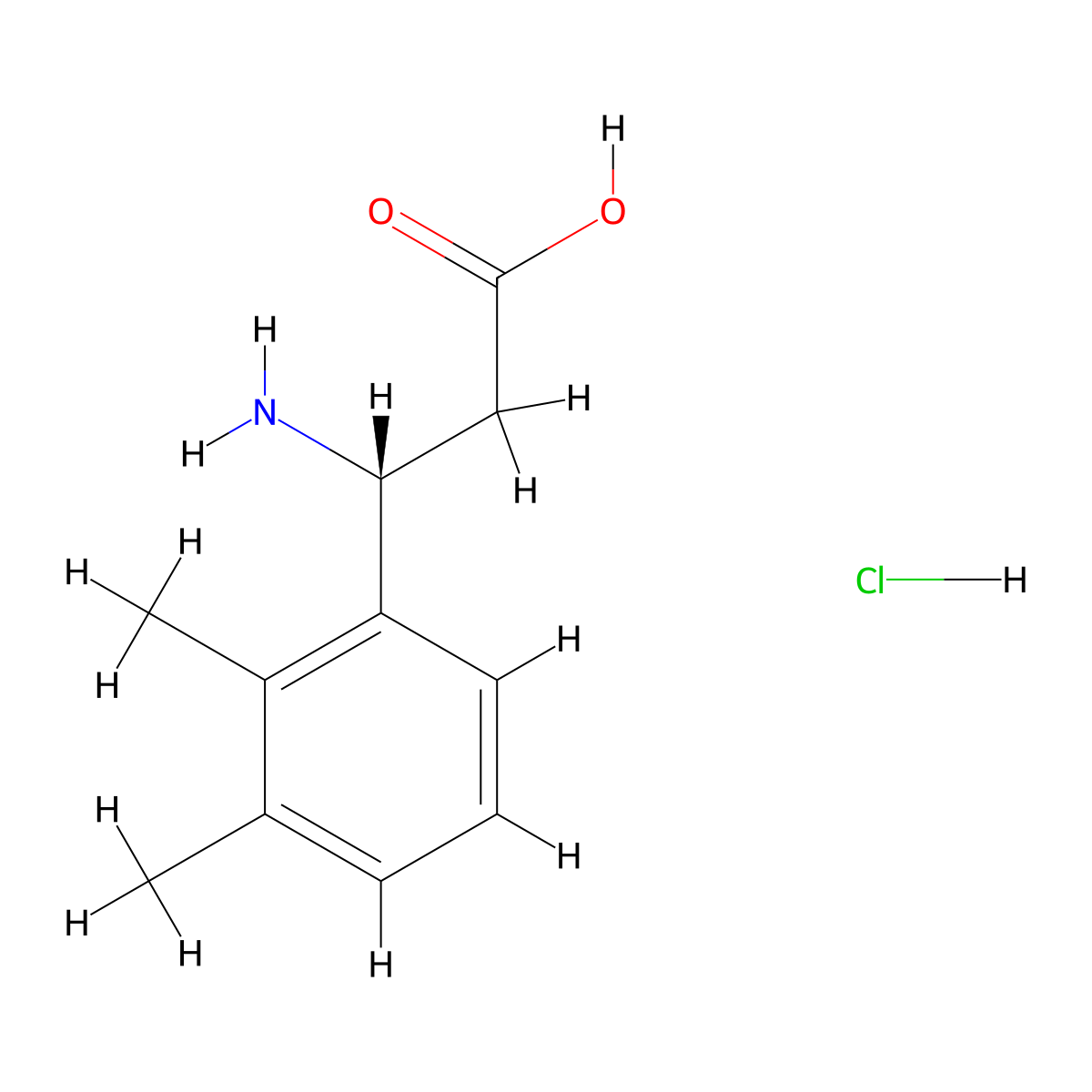 (3R)-3-amino-3-(2,3-dimethylphenyl)propanoic acid hydrochloride molecular structure, CAS 1354970-75-4
