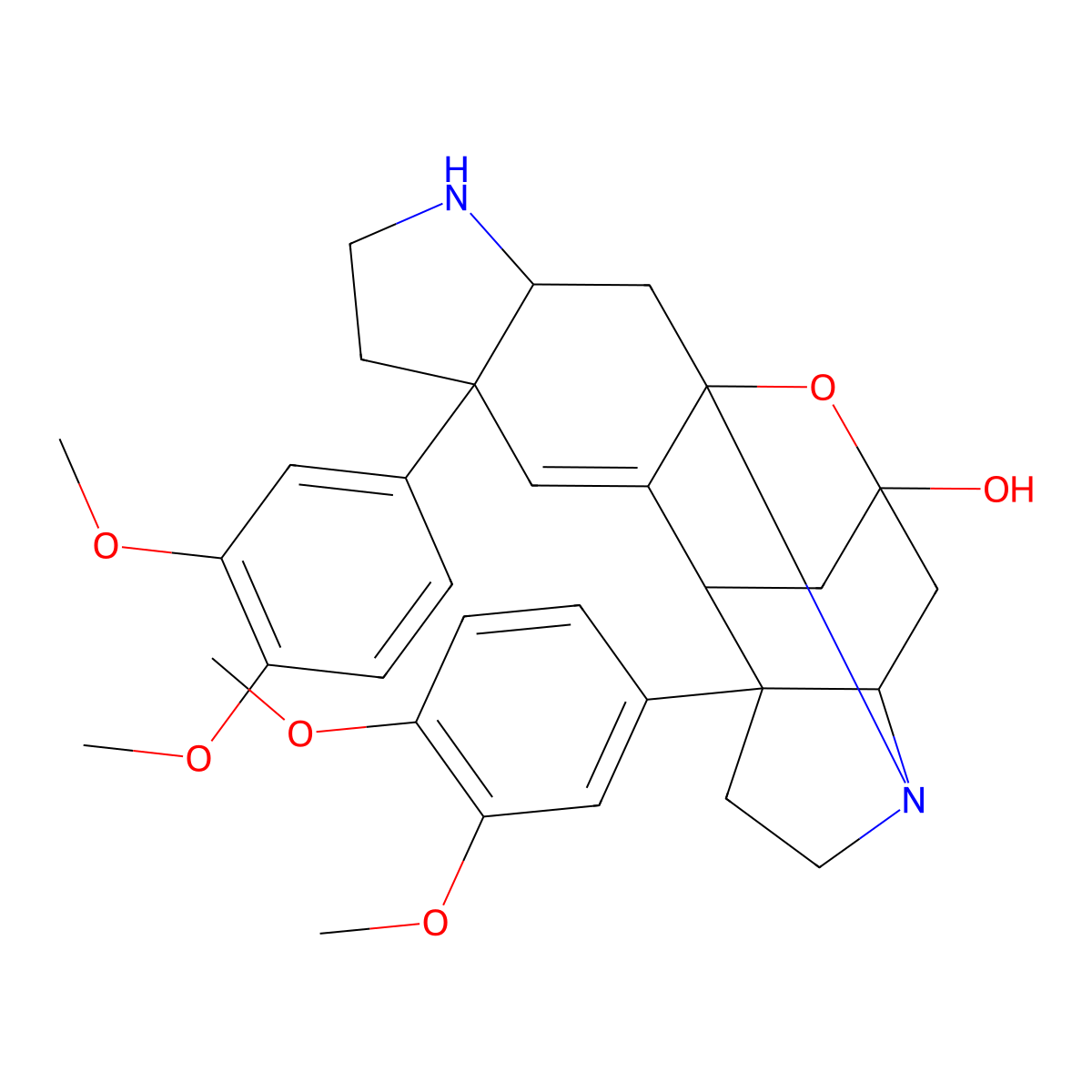 Channaine molecular structure, CAS 1355-47-1