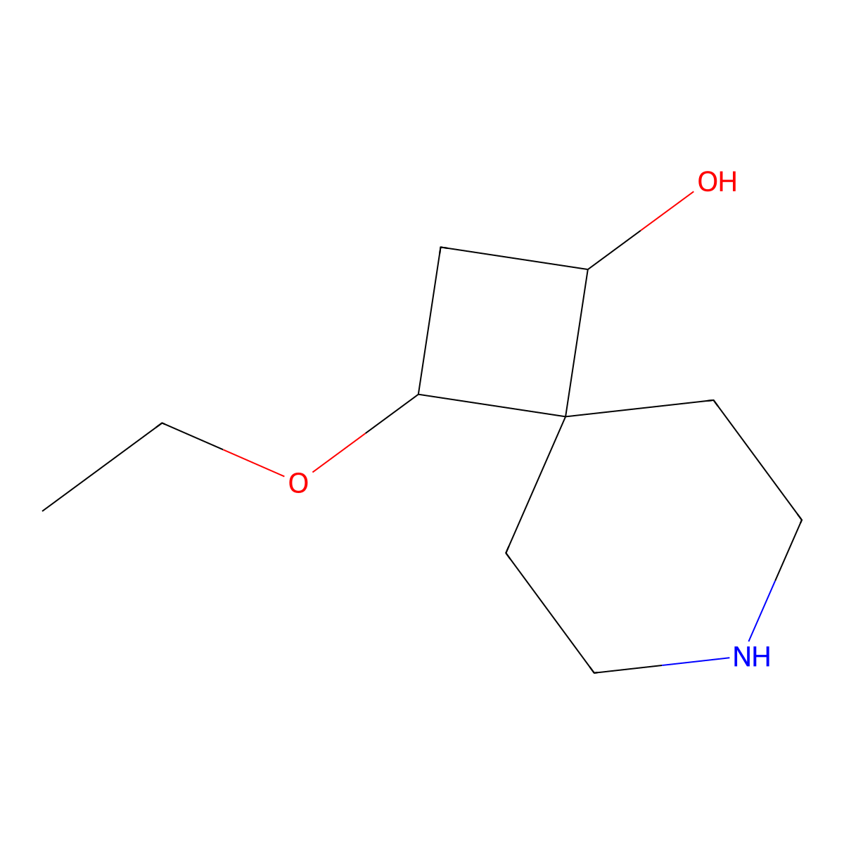 3-Ethoxy-7-azaspiro[3.5]nonan-1-ol molecular structure, CAS 1355004-62-4
