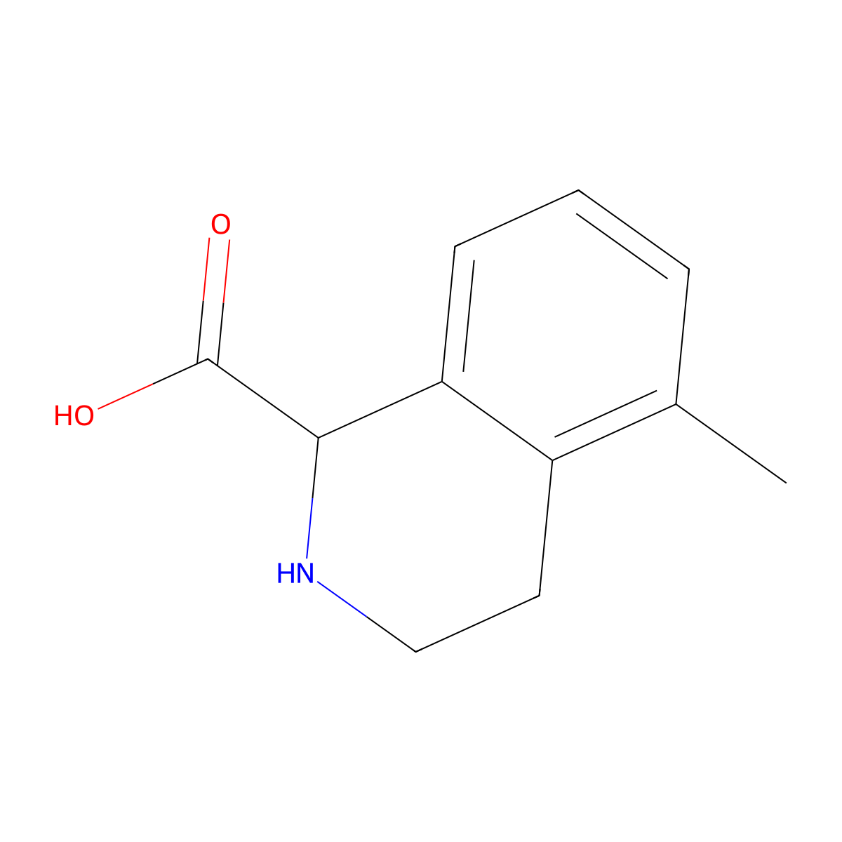 5-Methyl-1,2,3,4-tetrahydroisoquinoline-1-carboxylic acid molecular structure, CAS 1355004-63-5