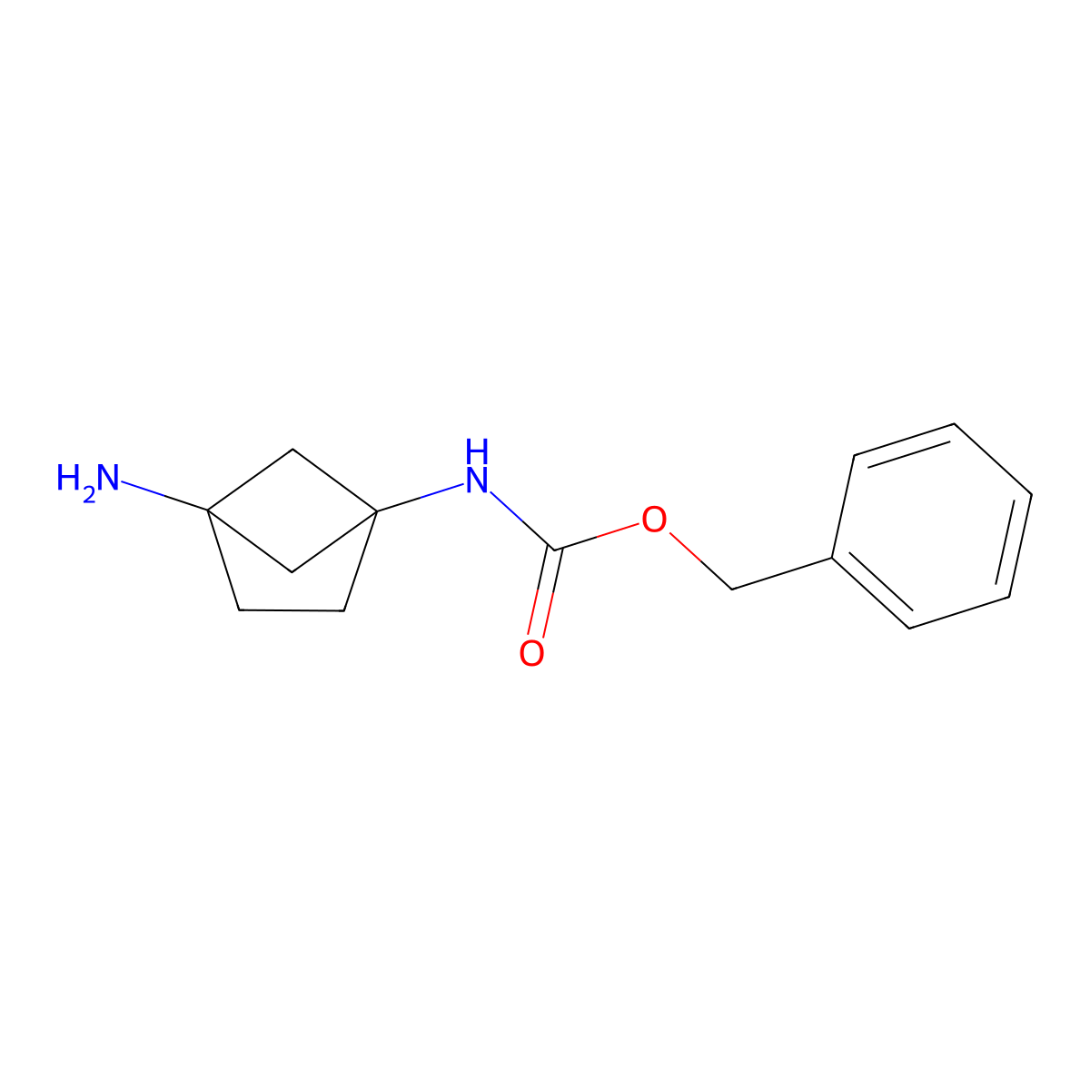 Benzyl (4-aminobicyclo[2.1.1]hexan-1-yl)carbamate molecular structure, CAS 1355004-67-9