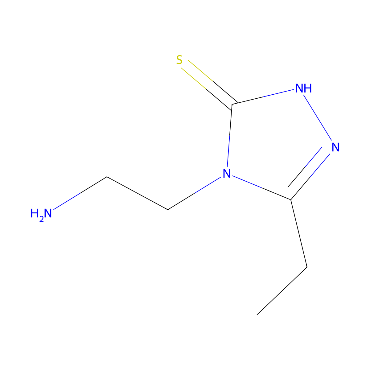 4-(2-Aminoethyl)-5-ethyl-4H-1,2,4-triazole-3-thiol molecular structure, CAS 1355004-75-9