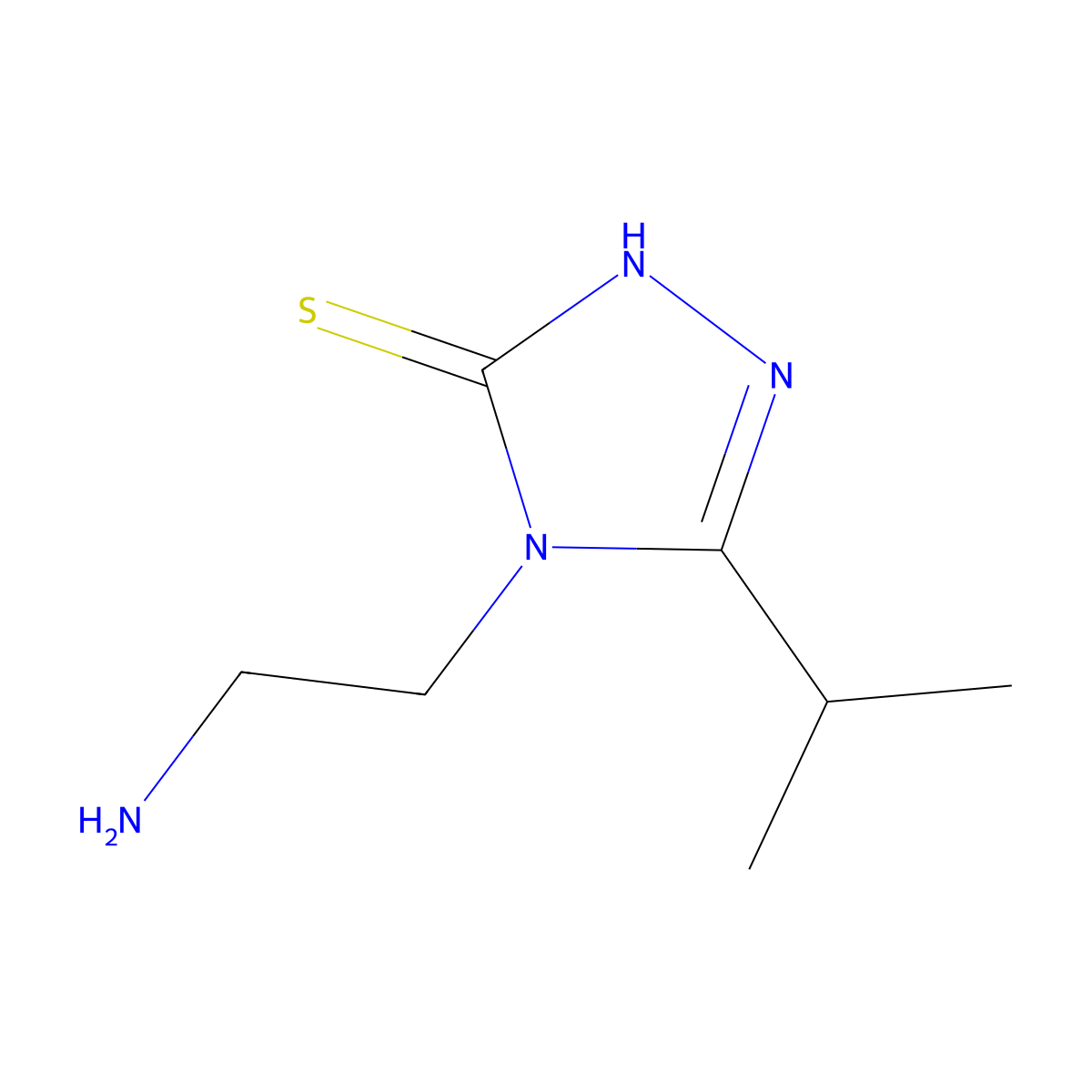 4-(2-Aminoethyl)-5-(propan-2-yl)-4H-1,2,4-triazole-3-thiol molecular structure, CAS 1355004-76-0