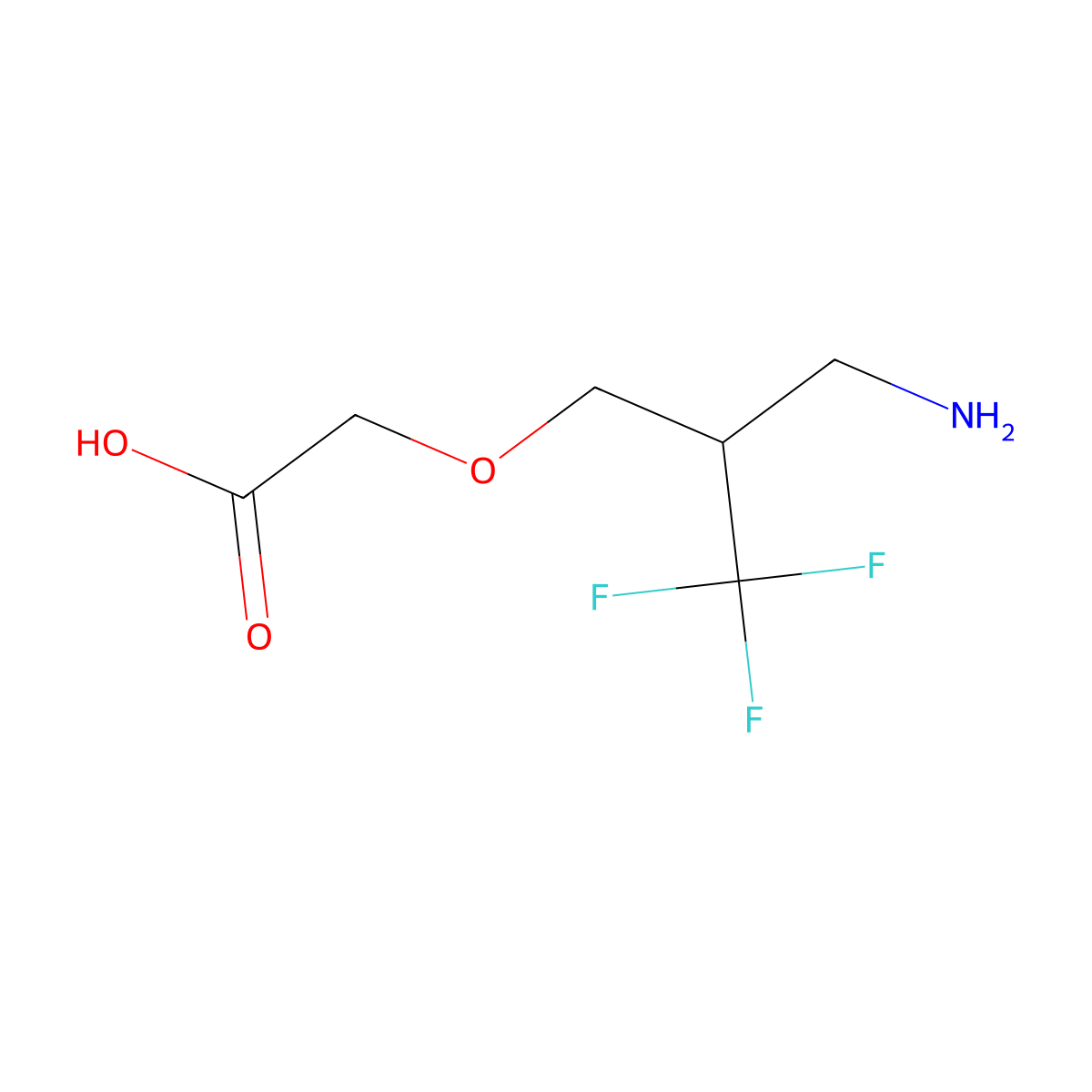 2-[3-Amino-2-(trifluoromethyl)propoxy]acetic acid molecular structure, CAS 1355004-79-3