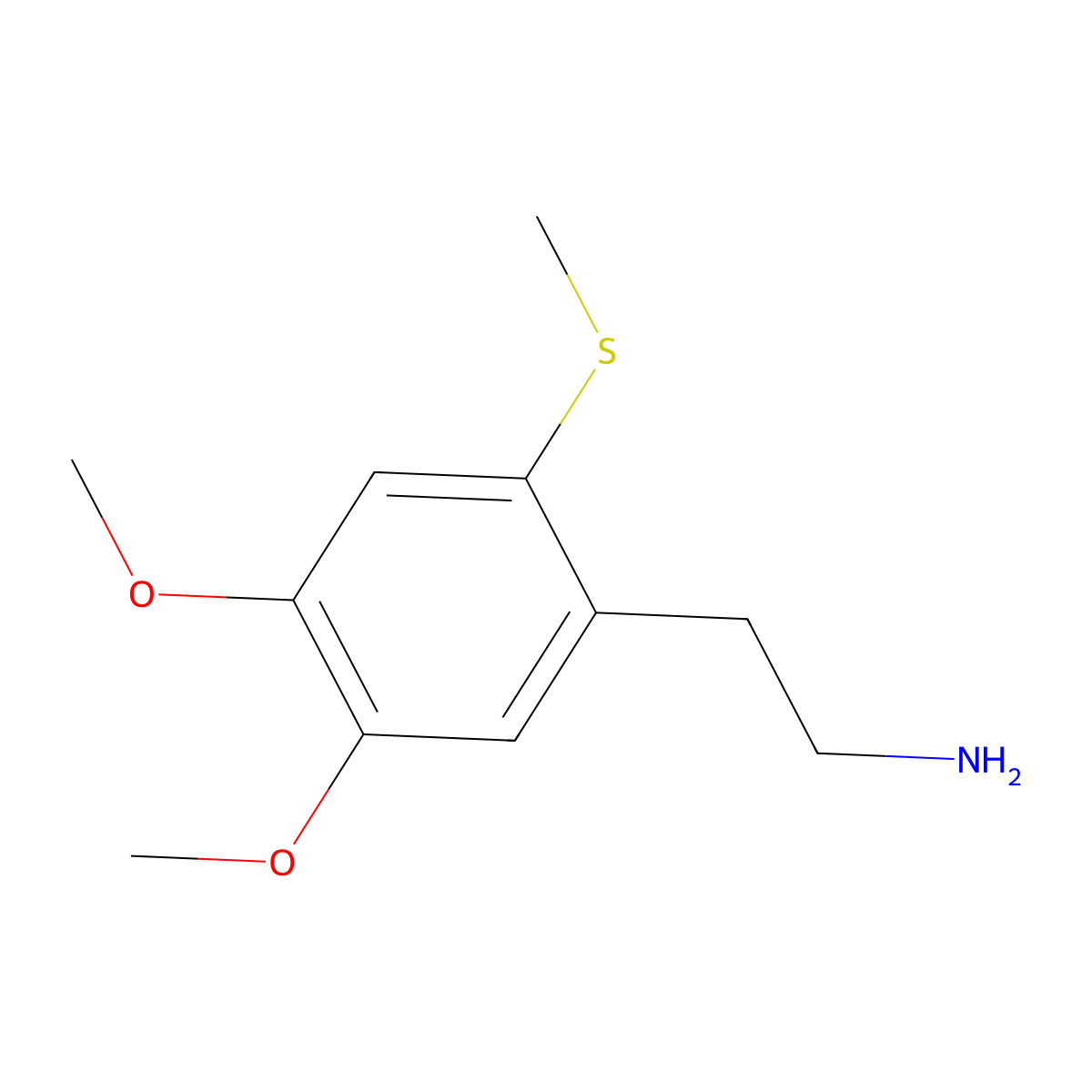 2-[4,5-Dimethoxy-2-(methylsulfanyl)phenyl]ethan-1-amine molecular structure, CAS 1355004-80-6