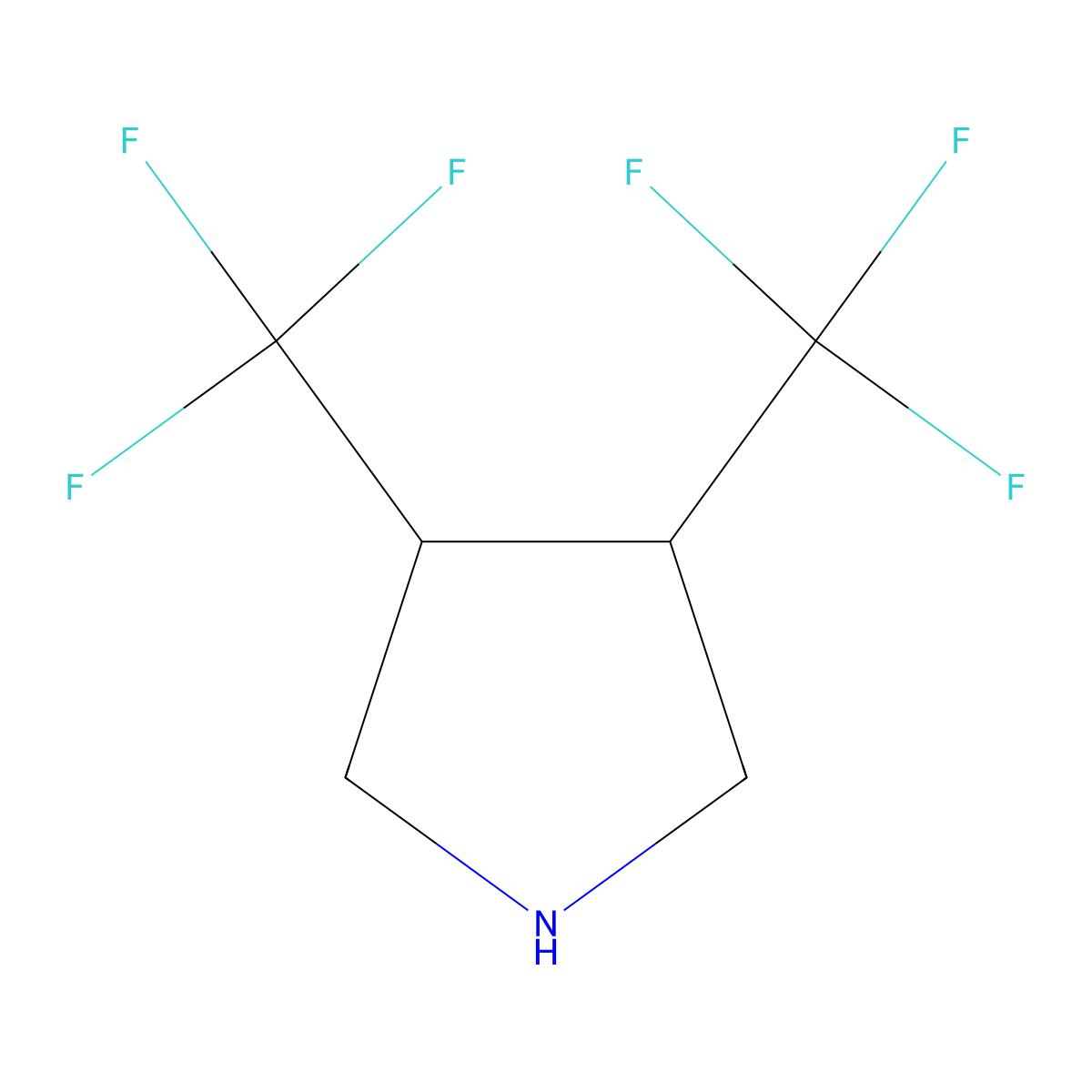 3,4-Bis(trifluoromethyl)pyrrolidine molecular structure, CAS 1355004-85-1