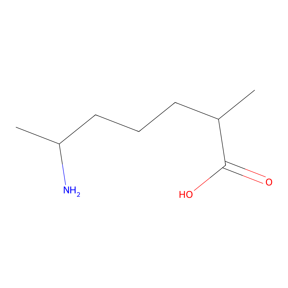 6-Amino-2-methylheptanoic acid molecular structure, CAS 1355004-87-3