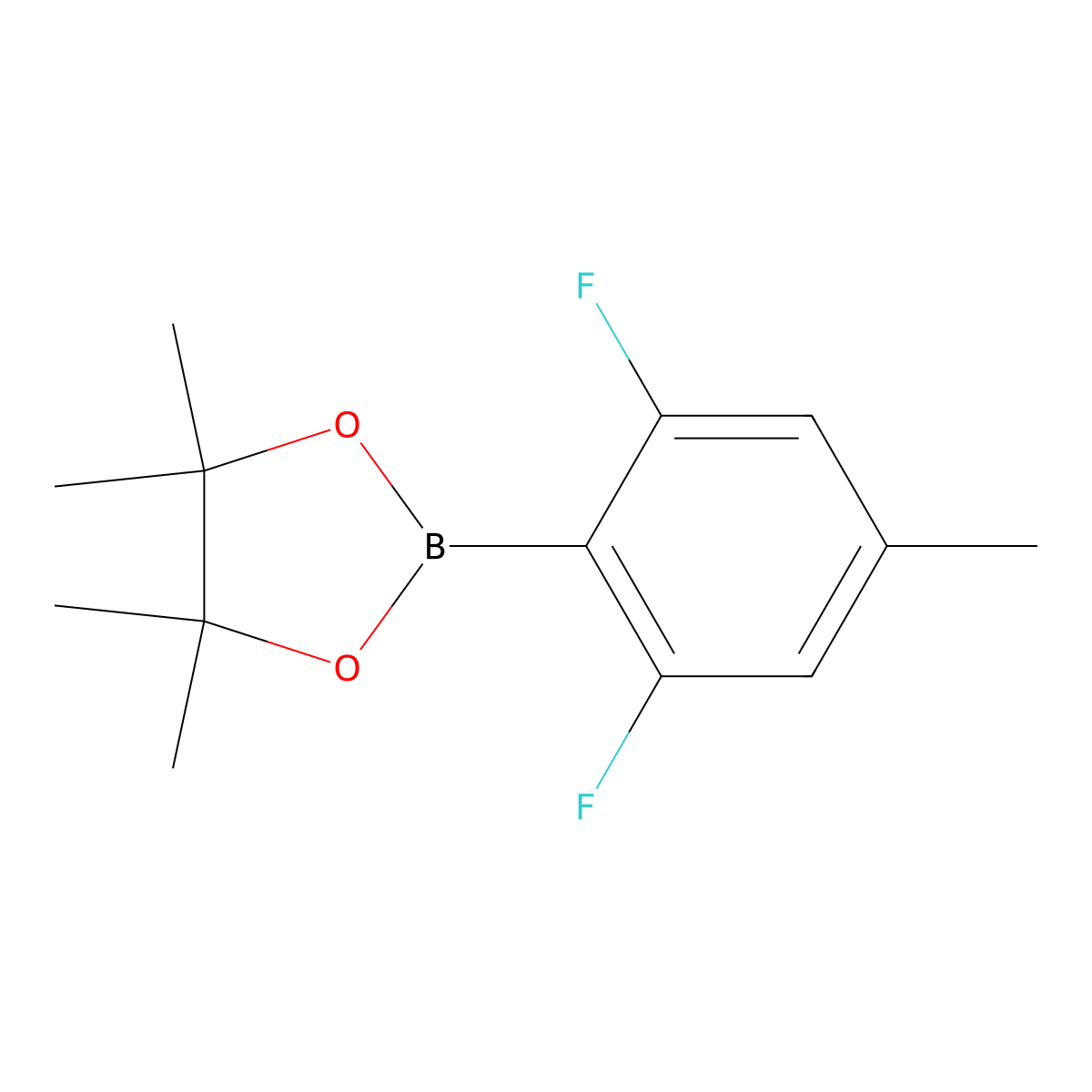 2-(2,6-Difluoro-4-methylphenyl)-4,4,5,5-tetramethyl-1,3,2-dioxaborolane molecular structure, CAS 1355011-22-1