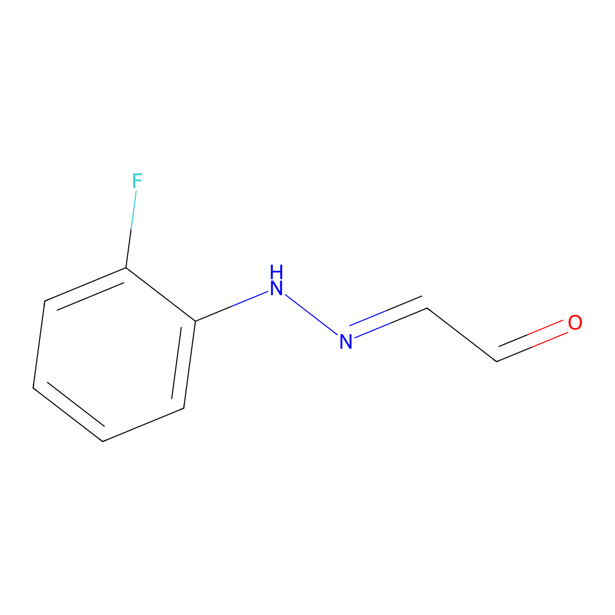 2-(2-(2-Fluorophenyl)hydrazono)acetaldehyde molecular structure, CAS 1355011-41-4