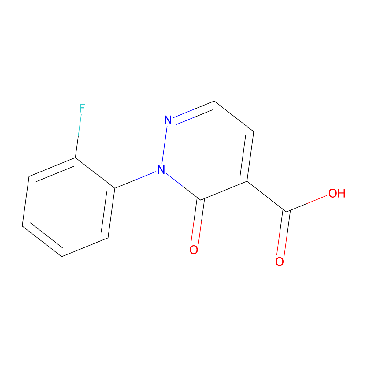 2-(2-Fluorophenyl)-3-oxo-2,3-dihydropyridazine-4-carboxylic acid molecular structure, CAS 1355011-43-6